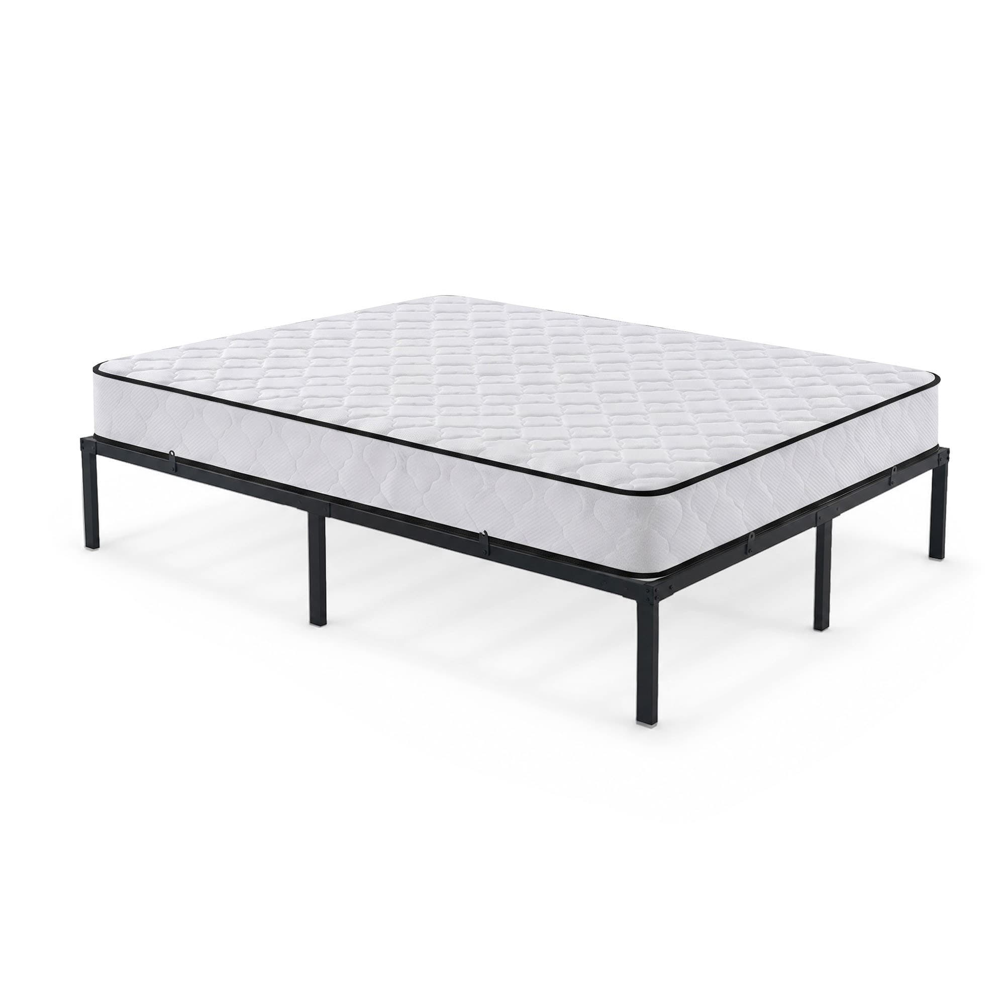 Skládací kovový rám postele s matrací Lowa 140x200 černý 1
