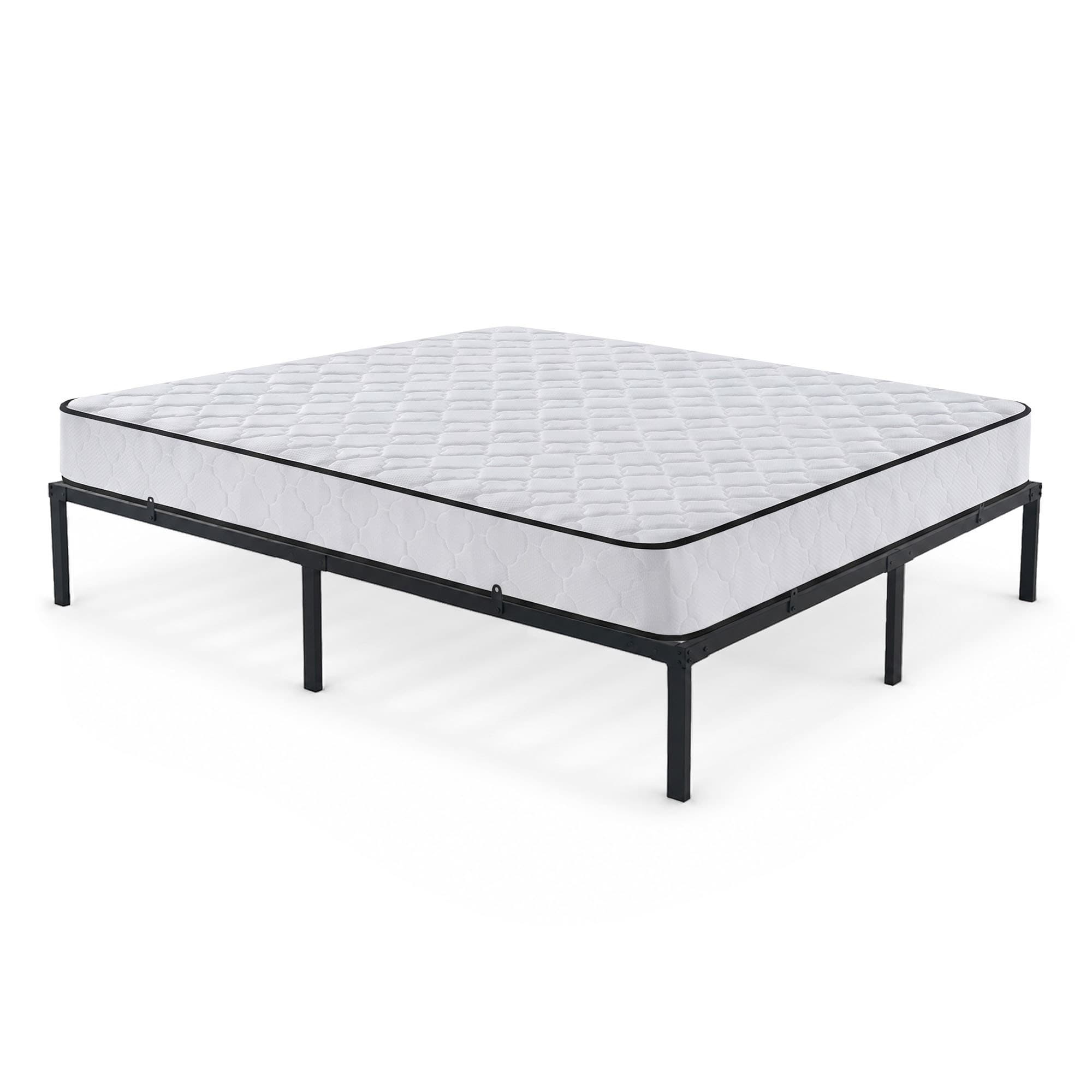 Skládací kovový rám postele s matrací Lowa 160x200 černý 1