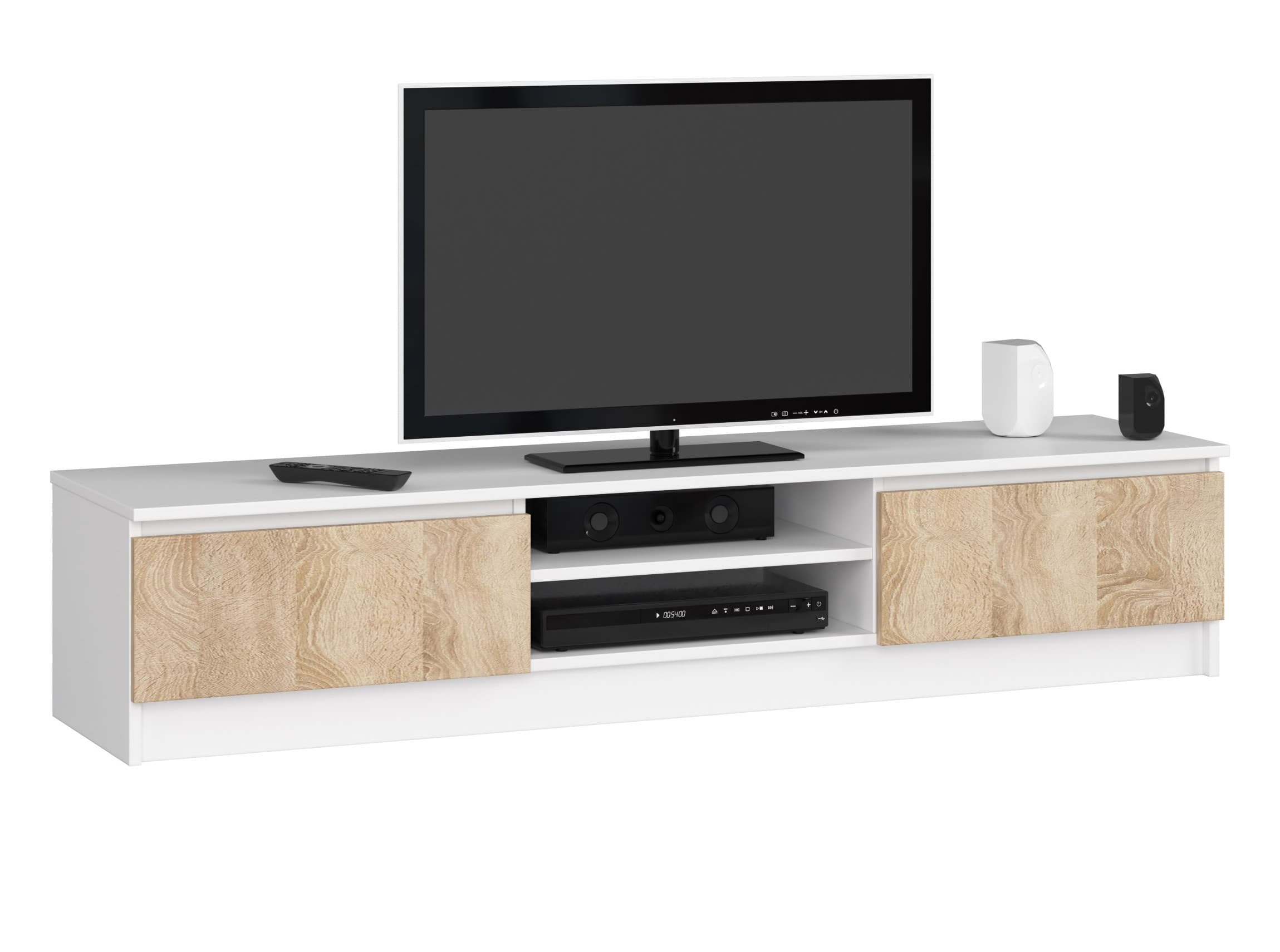 TV stolík Ronon 160 cm biely/sonoma 1