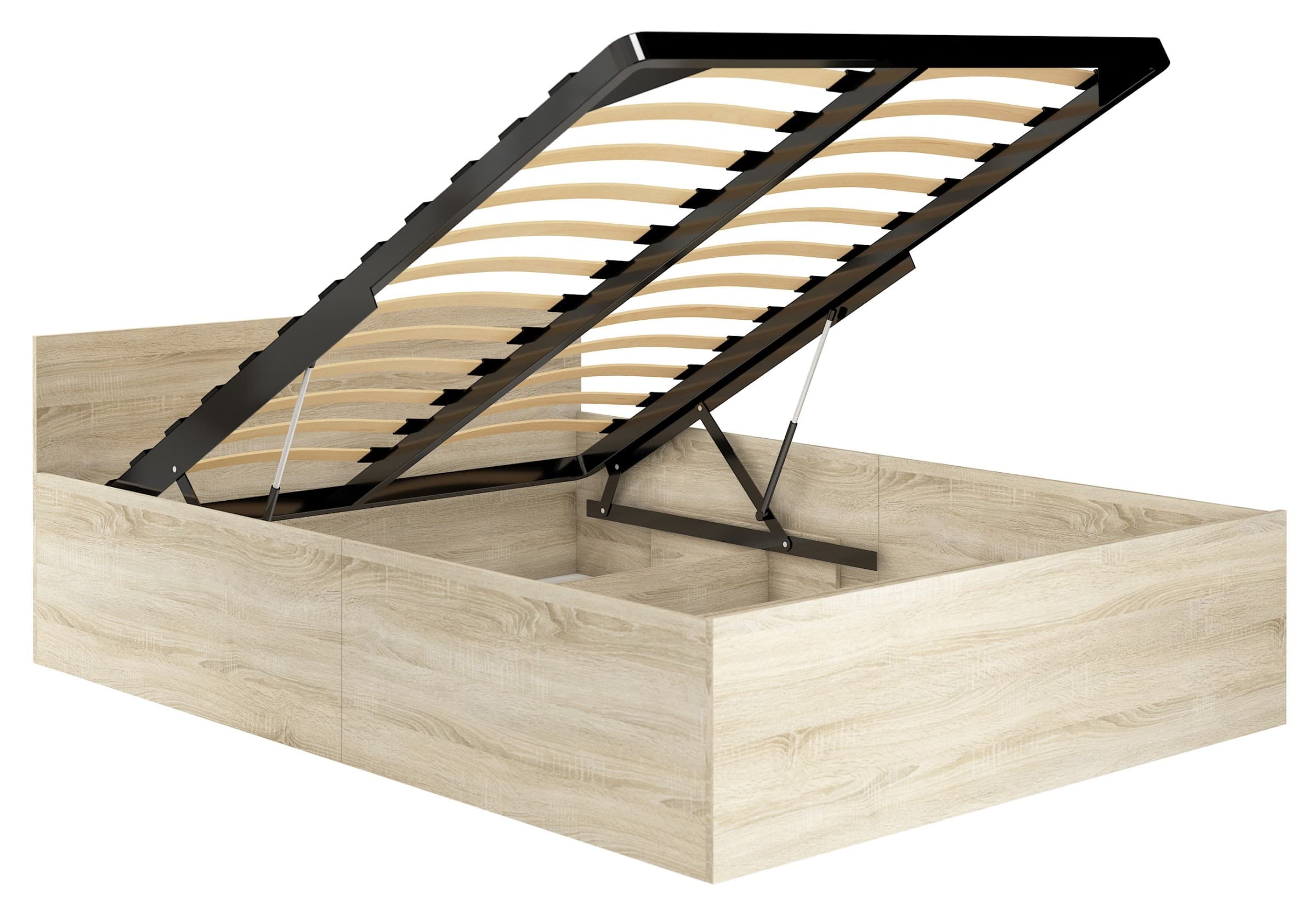 Posteľ CLP 100x200 cm s roštom dub sonoma 1