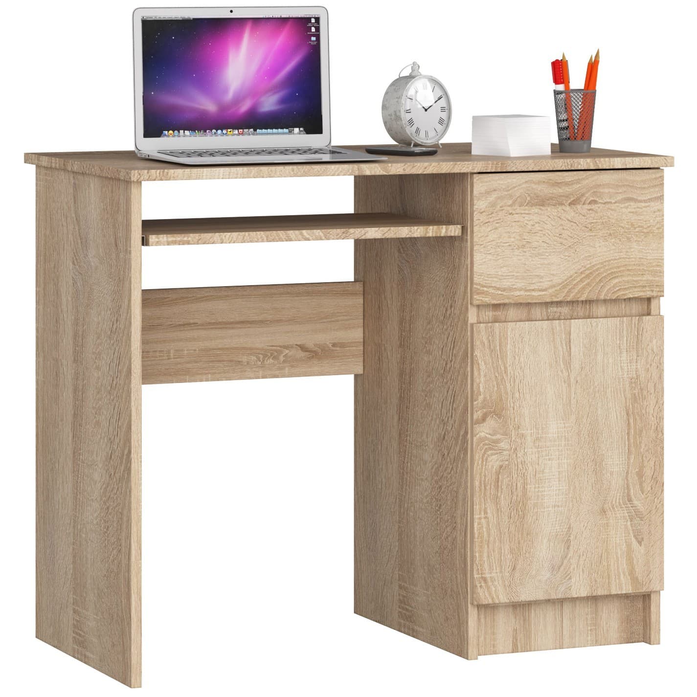 Písací stôl PIKSEL 90 cm dub sonoma pravý 1