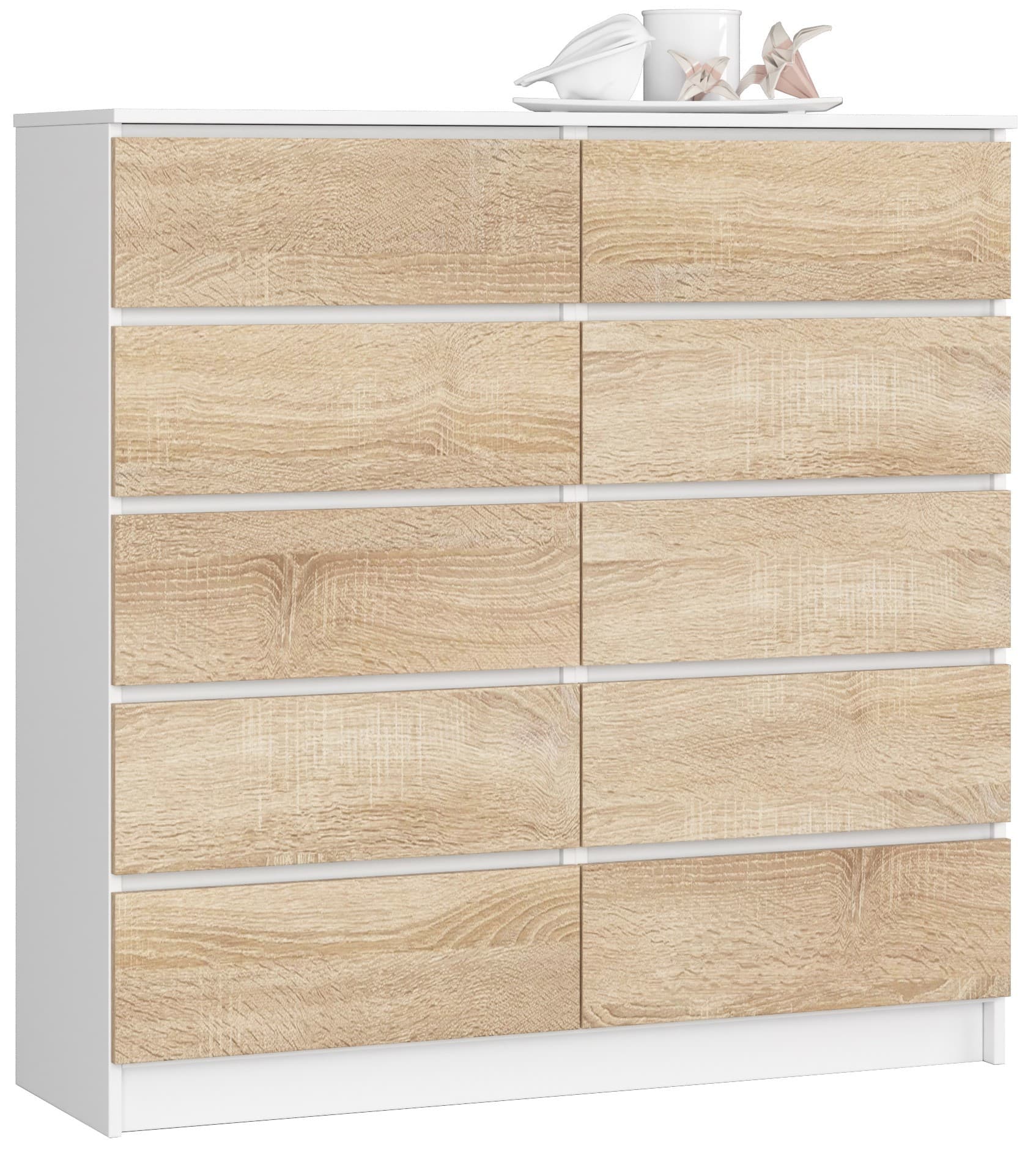 Komoda Kuba 120 cm biela/dub sonoma 1