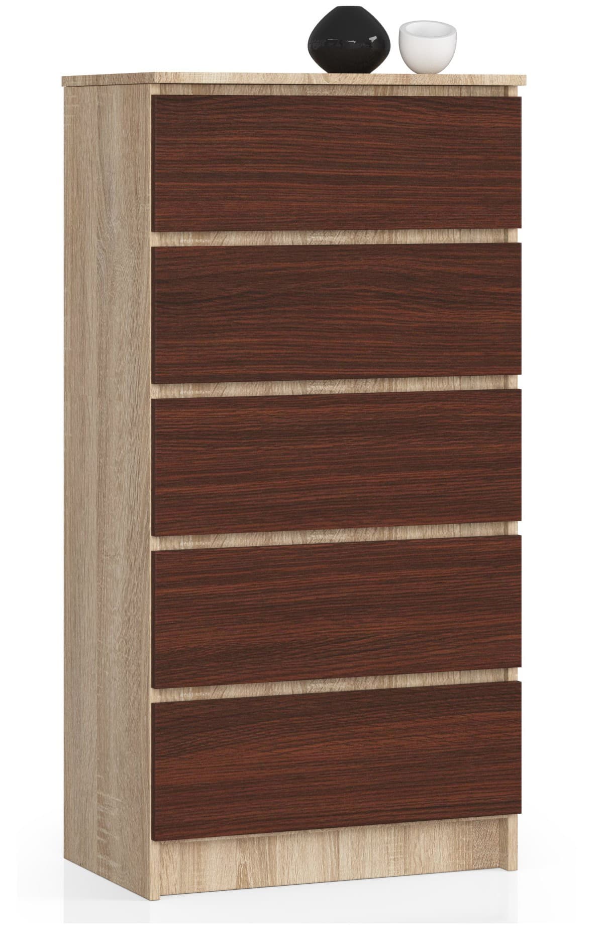 Komoda Kuba 60 cm - 5 zásuviek dub sonoma/wenge 1