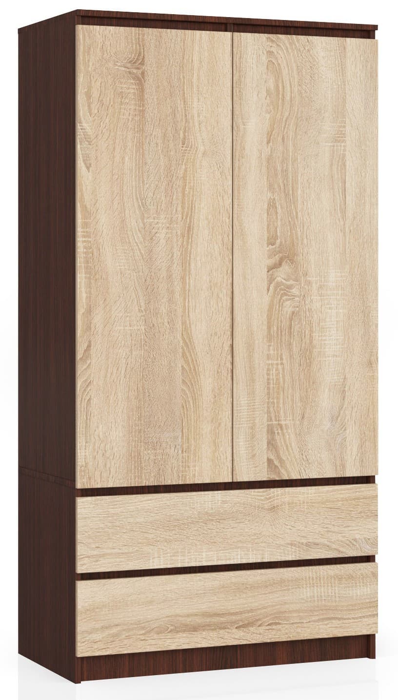 Šatníková skriňa Star 90 cm wenge/dub sonoma