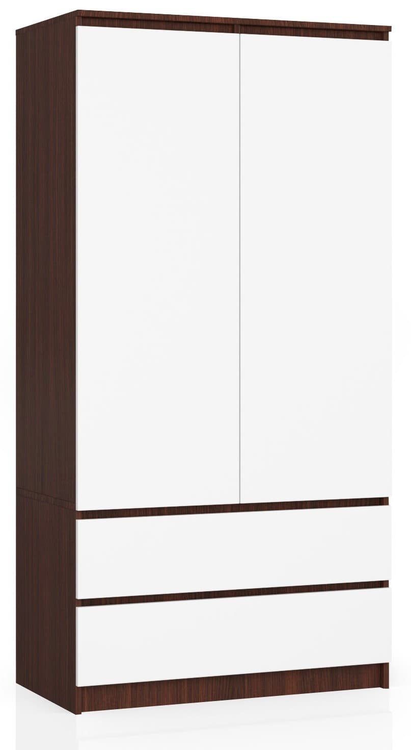 Šatníková skriňa Star 90 cm wenge/biela 1