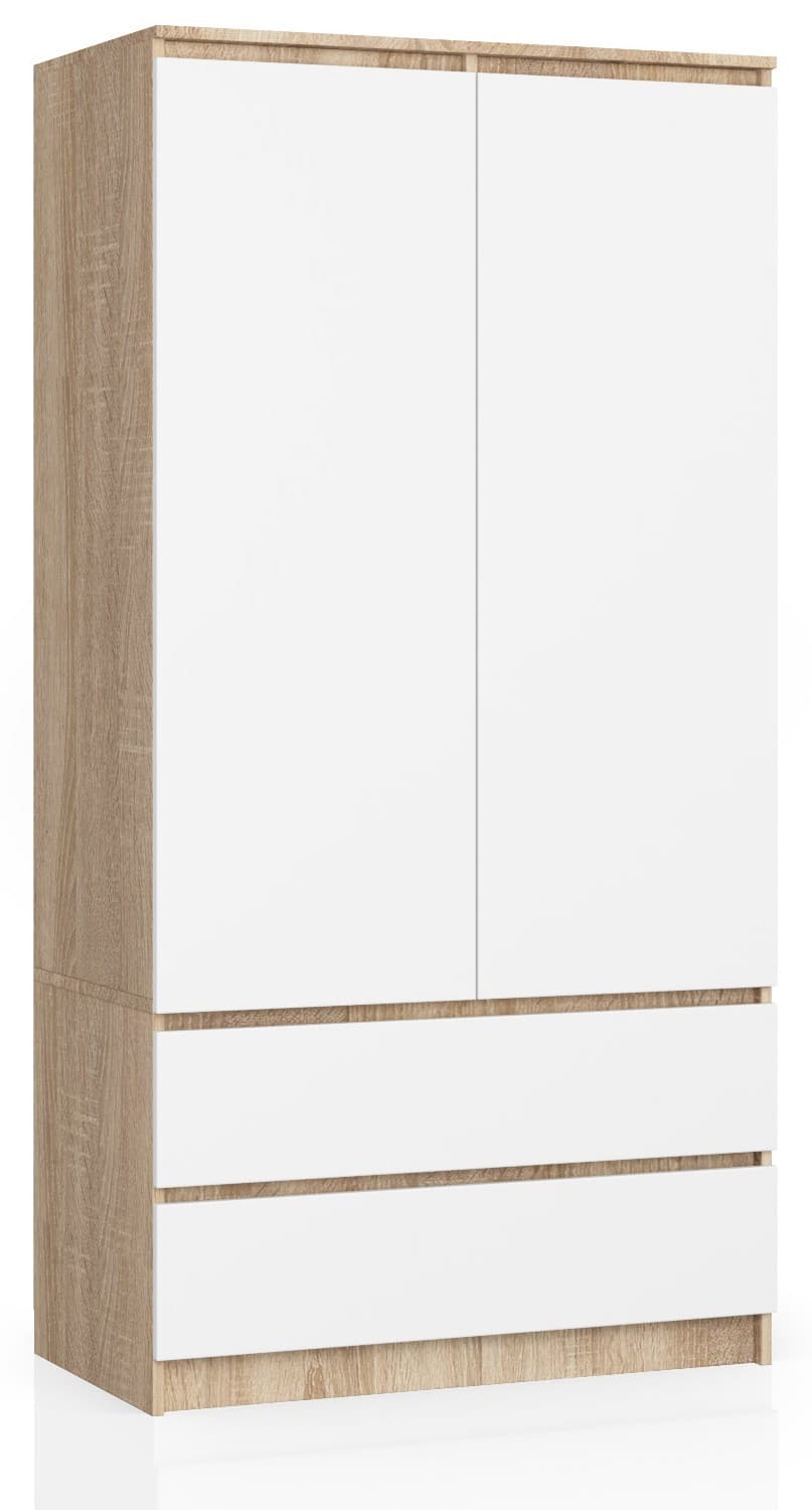 Šatníková skriňa Star 90 cm dub sonoma/biela 1