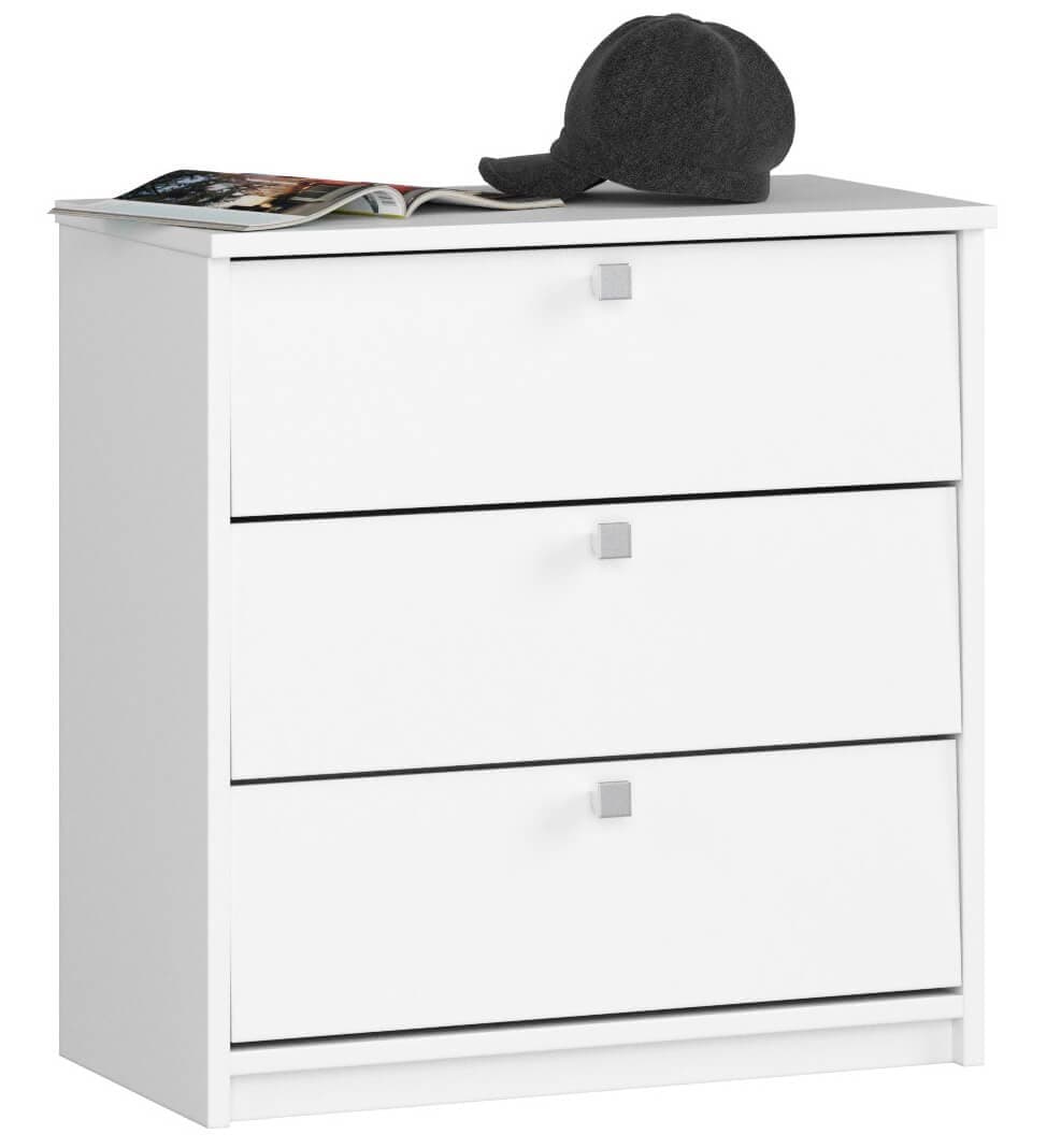 Skriňa na topánky Mini 60 cm - 3 dvierka biely 1