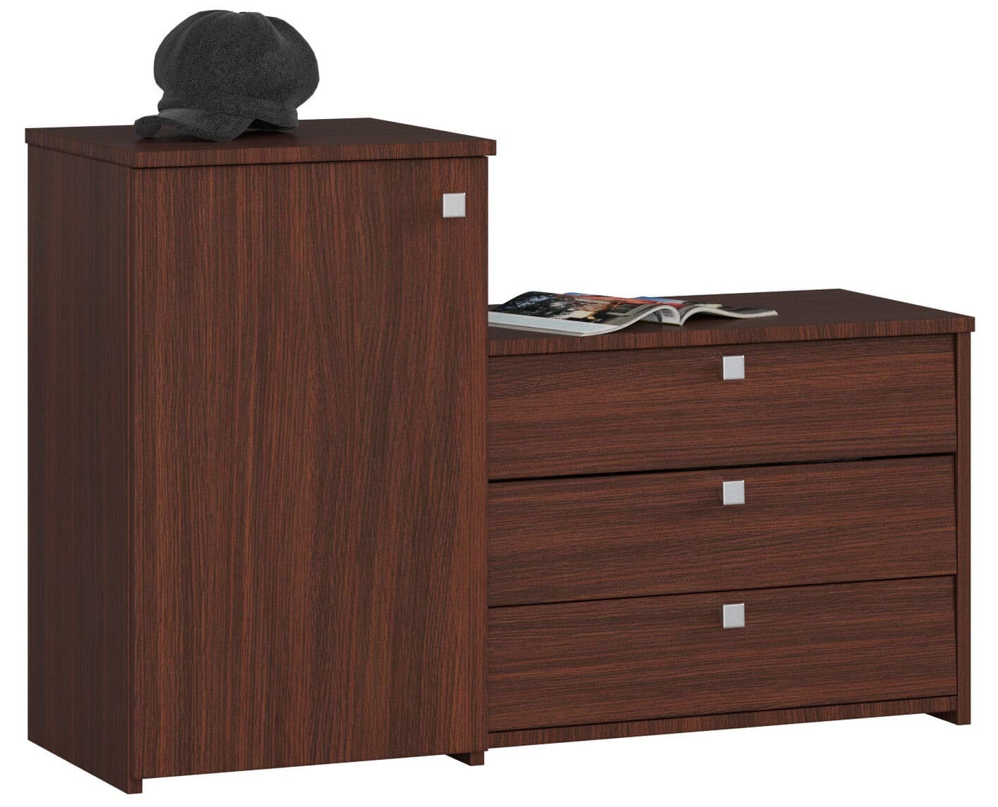 Skriňa na topánky s komodou S16 wenge 1
