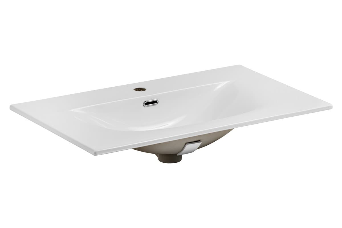 Keramické zápustné umývadlo Sky 91 cm biele