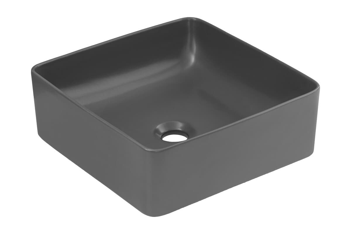 Keramické umývadlo na dosku Slim 37 cm šedé