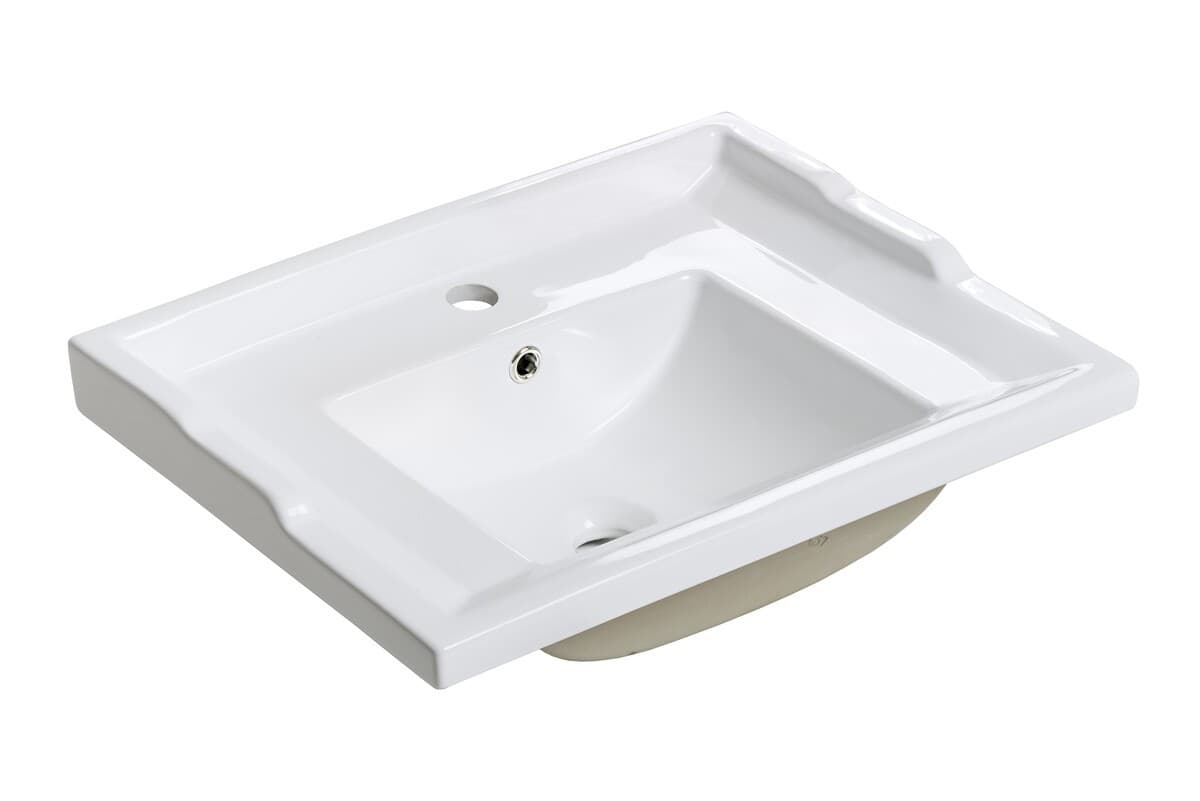Zápustné umývadlo Retro 60 cm biele