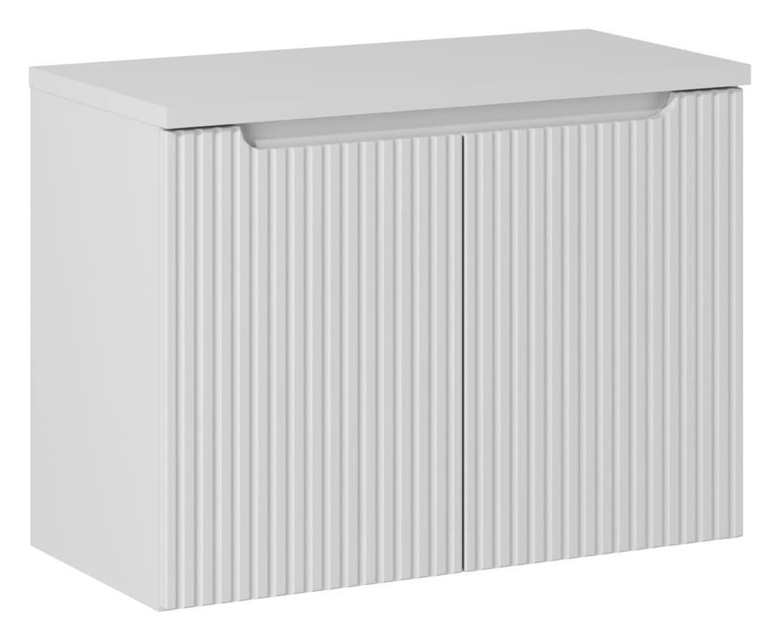 Závesná skrinka pod umývadlo Nova White II s doskou 80 cm biela 1