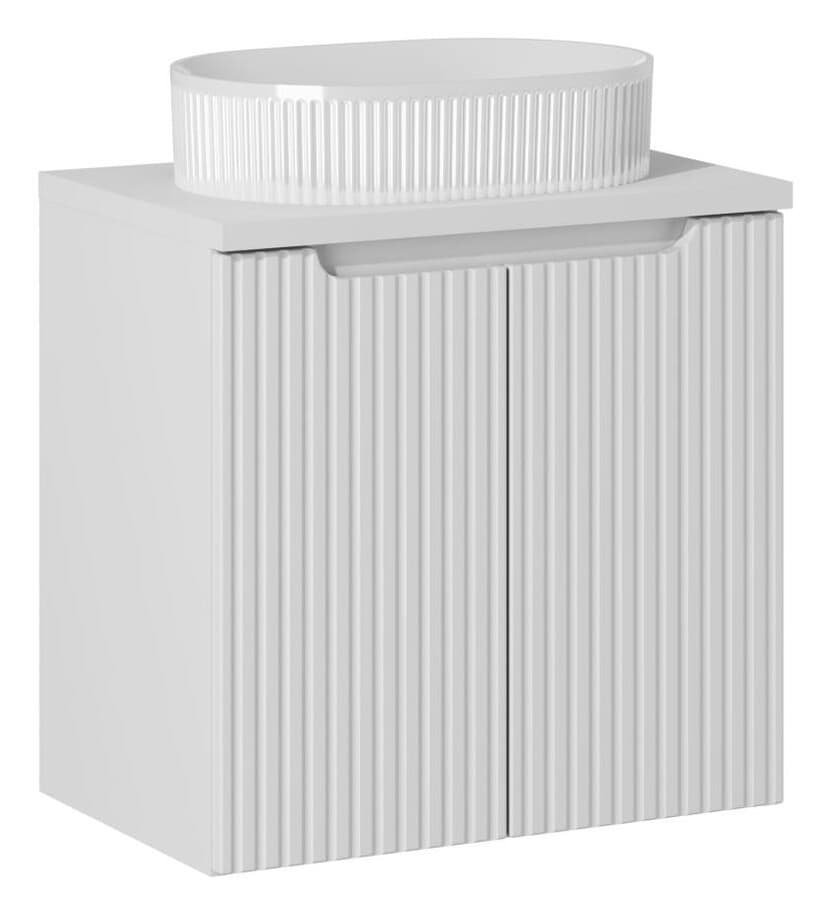Závesná skrinka Nova White Beyond II s doskou a umývadlom 60 cm biela
