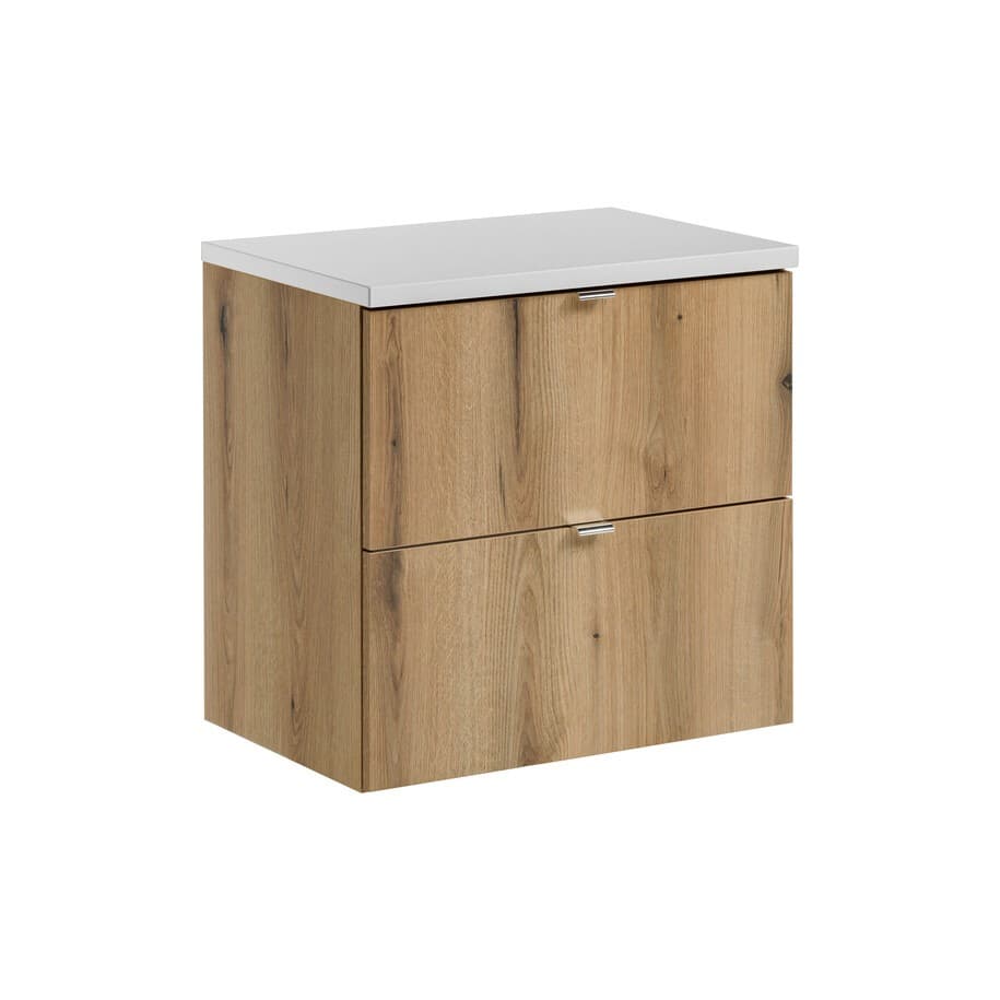 Závesná skrinka Nova Oak s doskou 60 cm dub evoke/biela 1