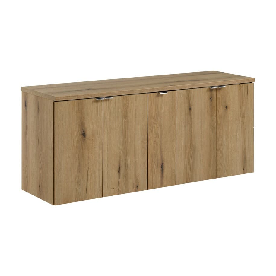 Závesná skrinka pod umývadlo Nova Oak s doskou 140 cm dub evoke 1