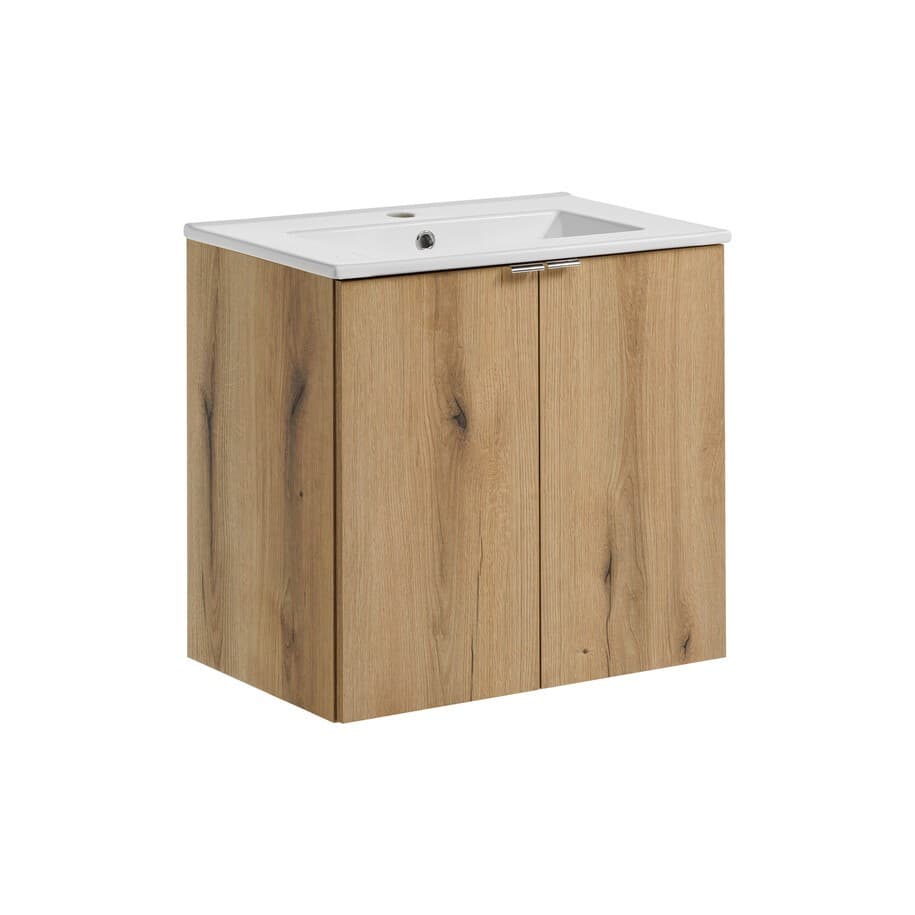 Závesná skrinka Nova Oak Dance II so zápustným umývadlom 60 cm dub coast evoke