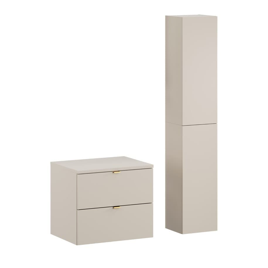 Kúpeľňová zostava Dalia Cashmere s doskou a skrinkami 60 cm kašmírová