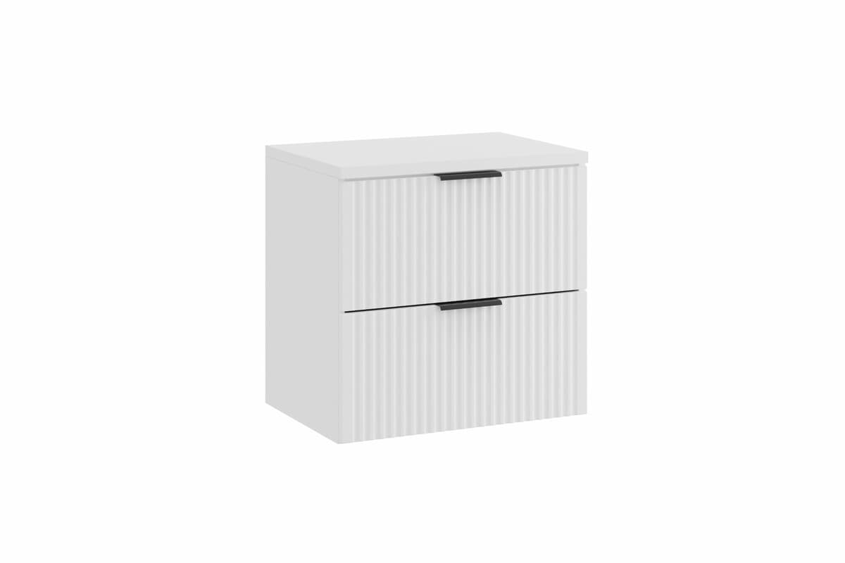 Závesná skrinka pod umývadlo Casad s doskou 60 cm biela