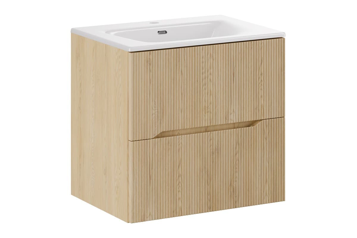 Závesná skrinka Nordic s umývadlom 60 cm dub cremona