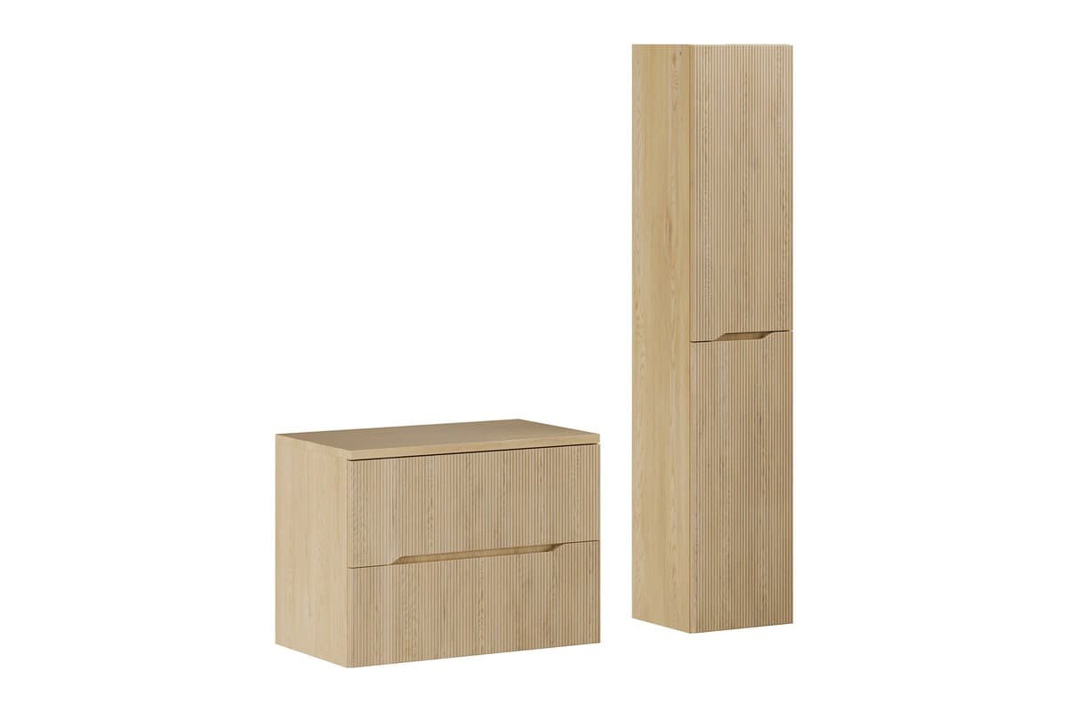 Kúpeľňová zostava Nordic s doskou a skrinkami 80 cm dub cremona 1