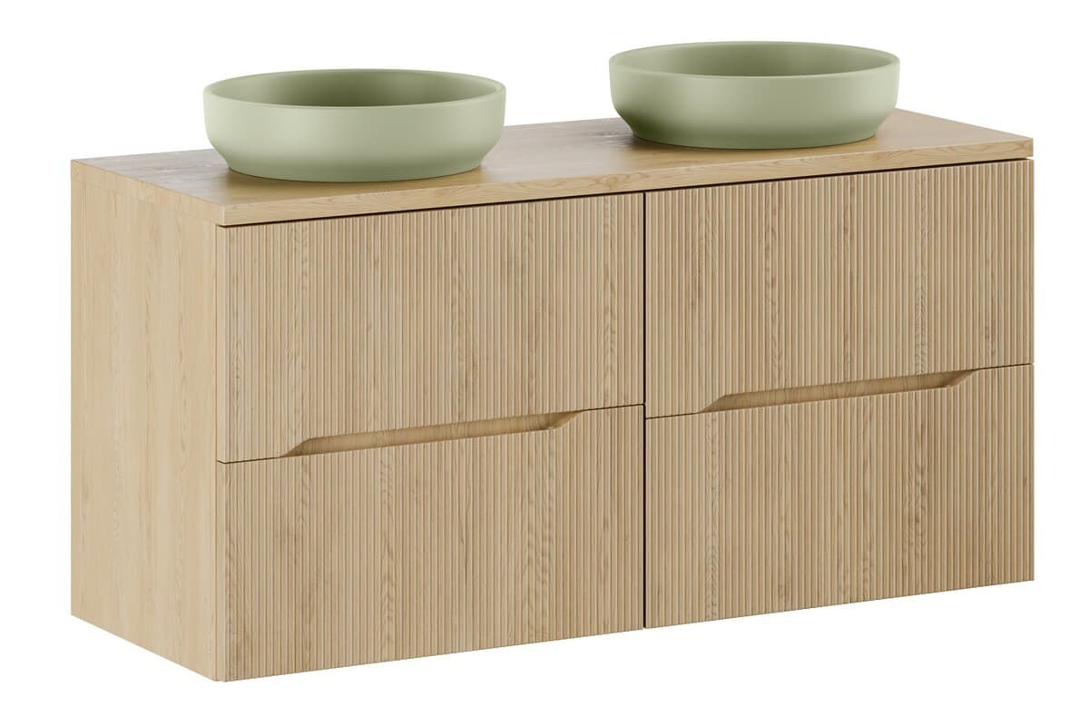 Závesná skrinka Nordic River s umývadlom 120 cm dub cremona
