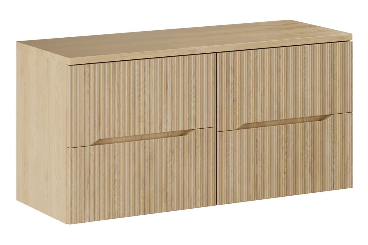Závesná skrinka pod umývadlo Nordic s doskou 120 cm dub cremona