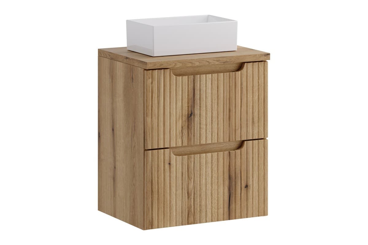 Závesná skrinka Nova Gaja s doskou a umývadlom 50 cm dub coast evoke