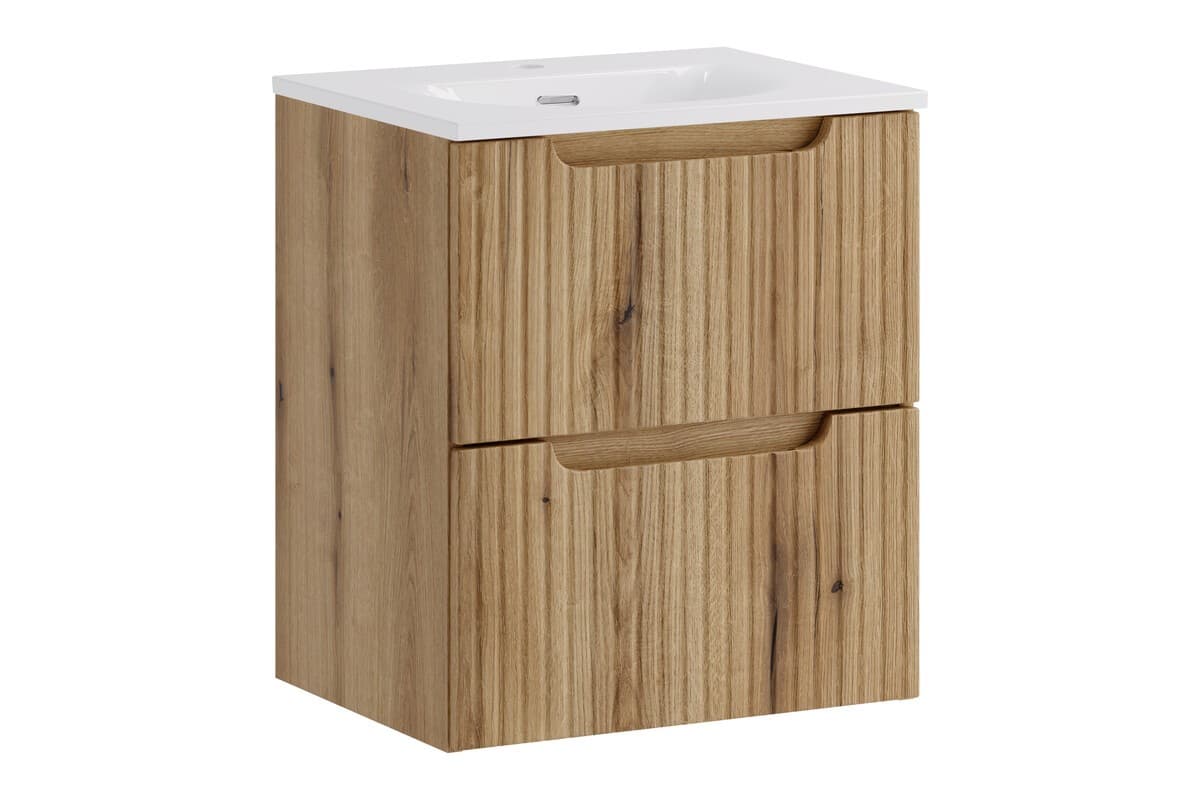 Závesná skrinka Nova Sky so zápustným umývadlom 50 cm dub coast evoke 1