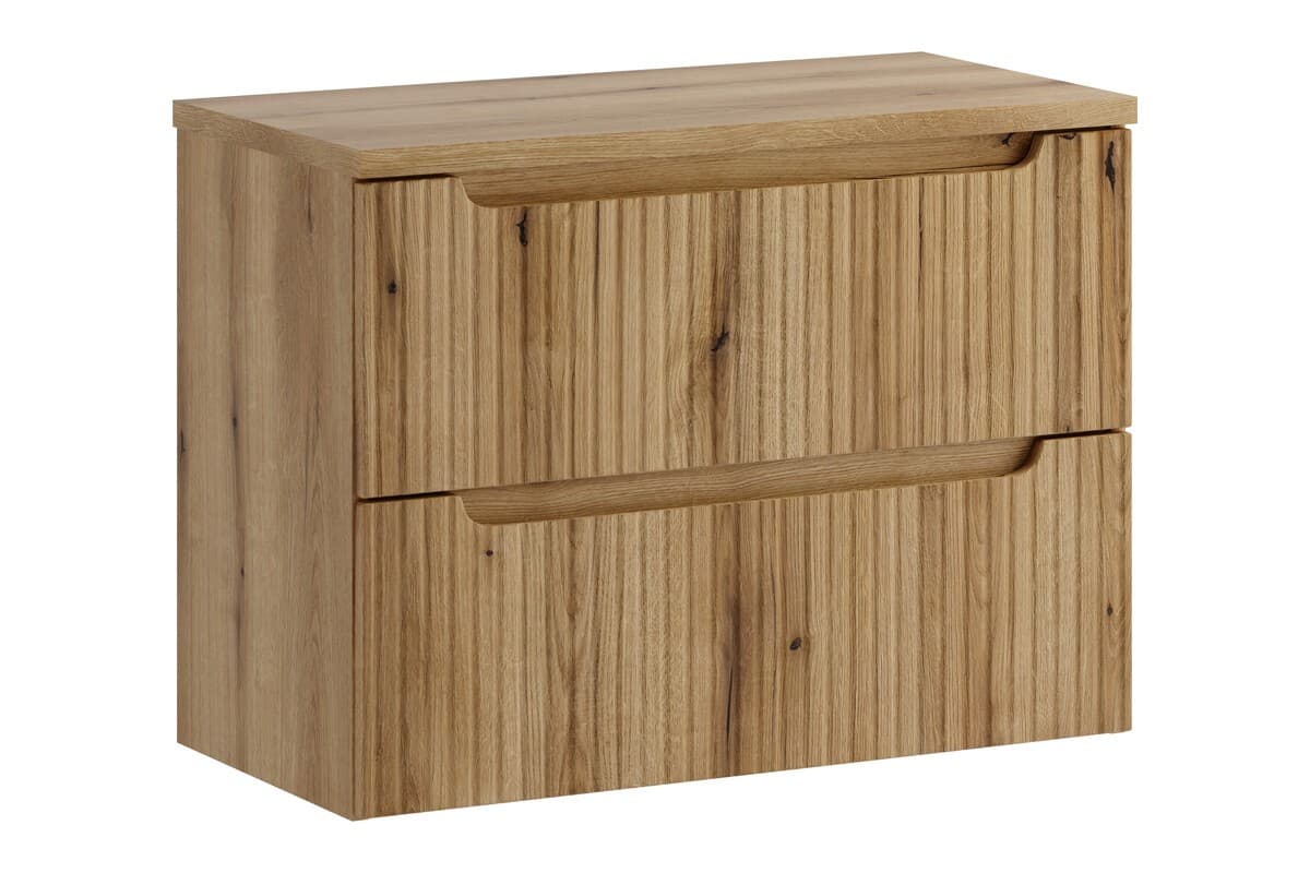 Závesná skrinka pod umývadlo Nova s doskou 80 cm dub coast evoke 1