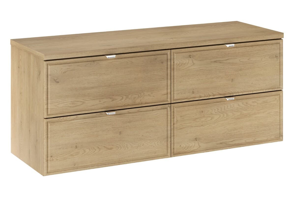 Závesná skrinka pod umývadlo Terra s doskou 120 cm dub cremona