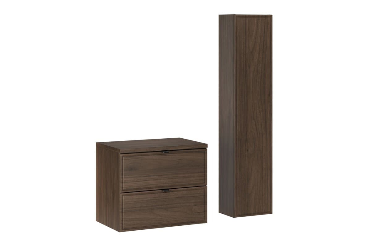 Kúpeľňová zostava Villa s doskou a skrinkami 60 cm orech 1