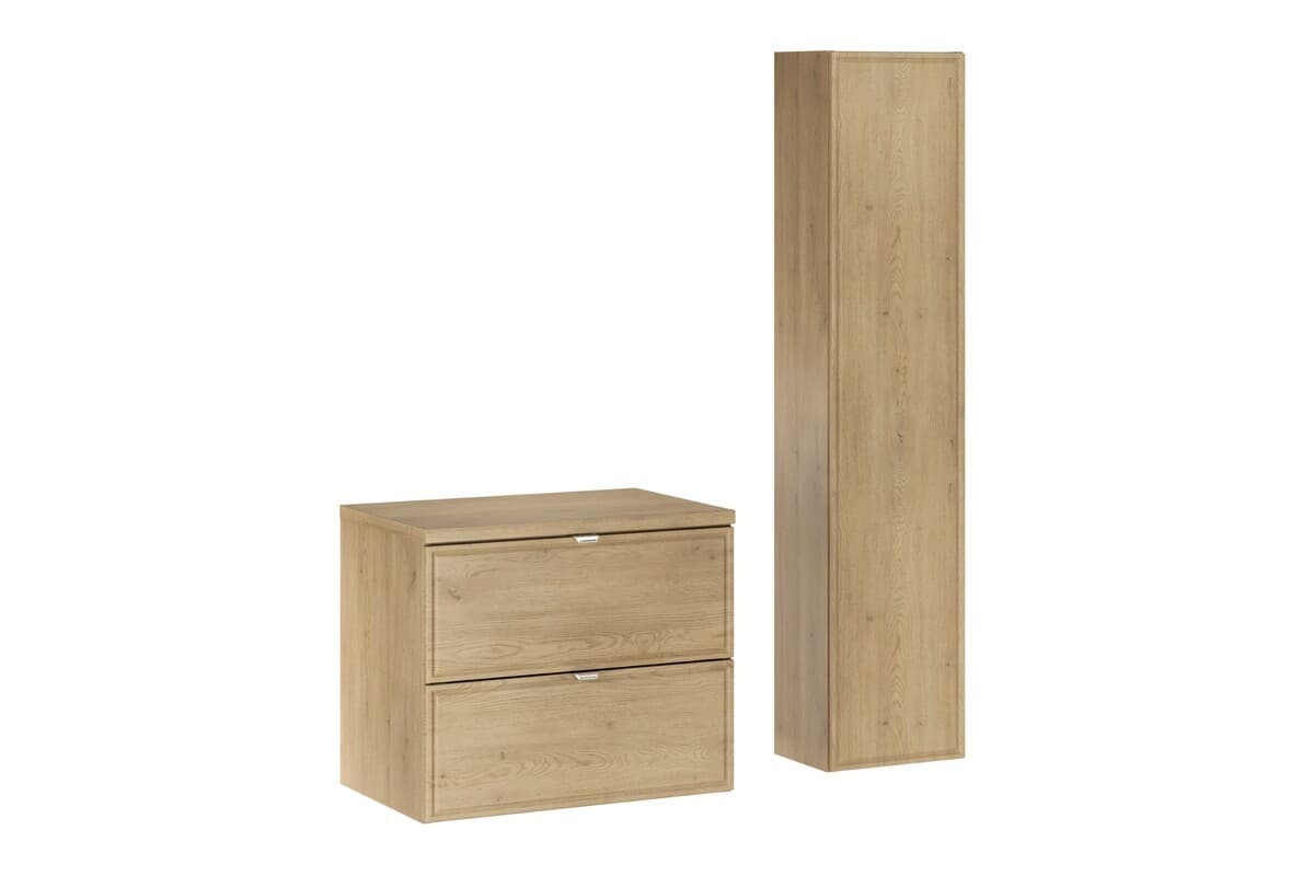 Kúpeľňová zostava Terra s doskou a skrinkami 60 cm dub cremona 1