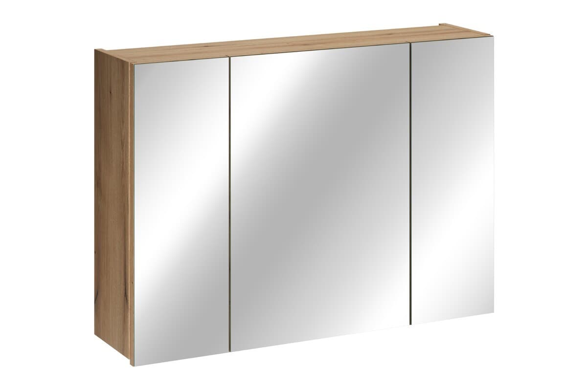 Závesná kúpeľňová skrinka so zrkadlom UNI 80 cm dub coast evoke 1