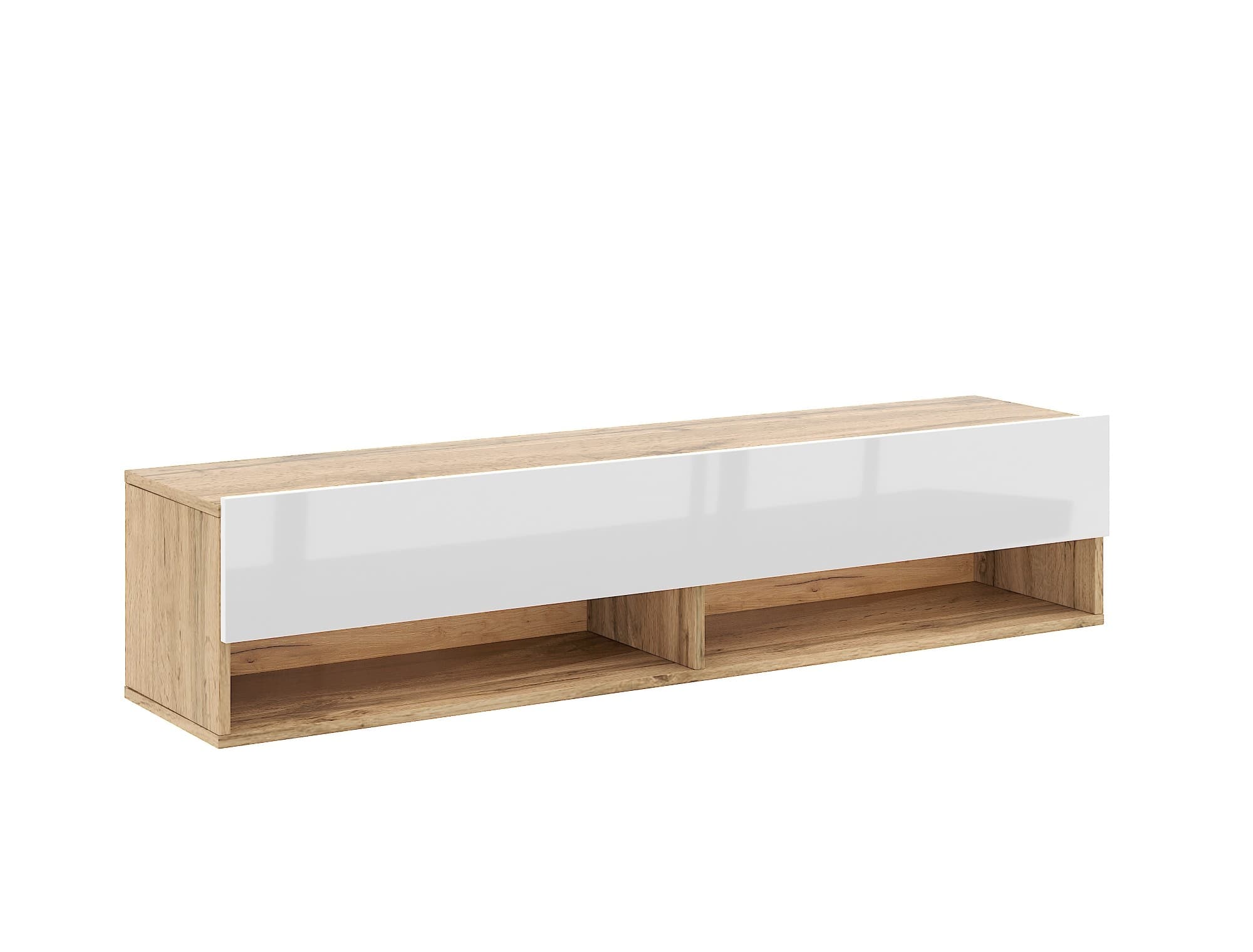 Závesný TV stolík Derby 140 cm dub Wotan/biely