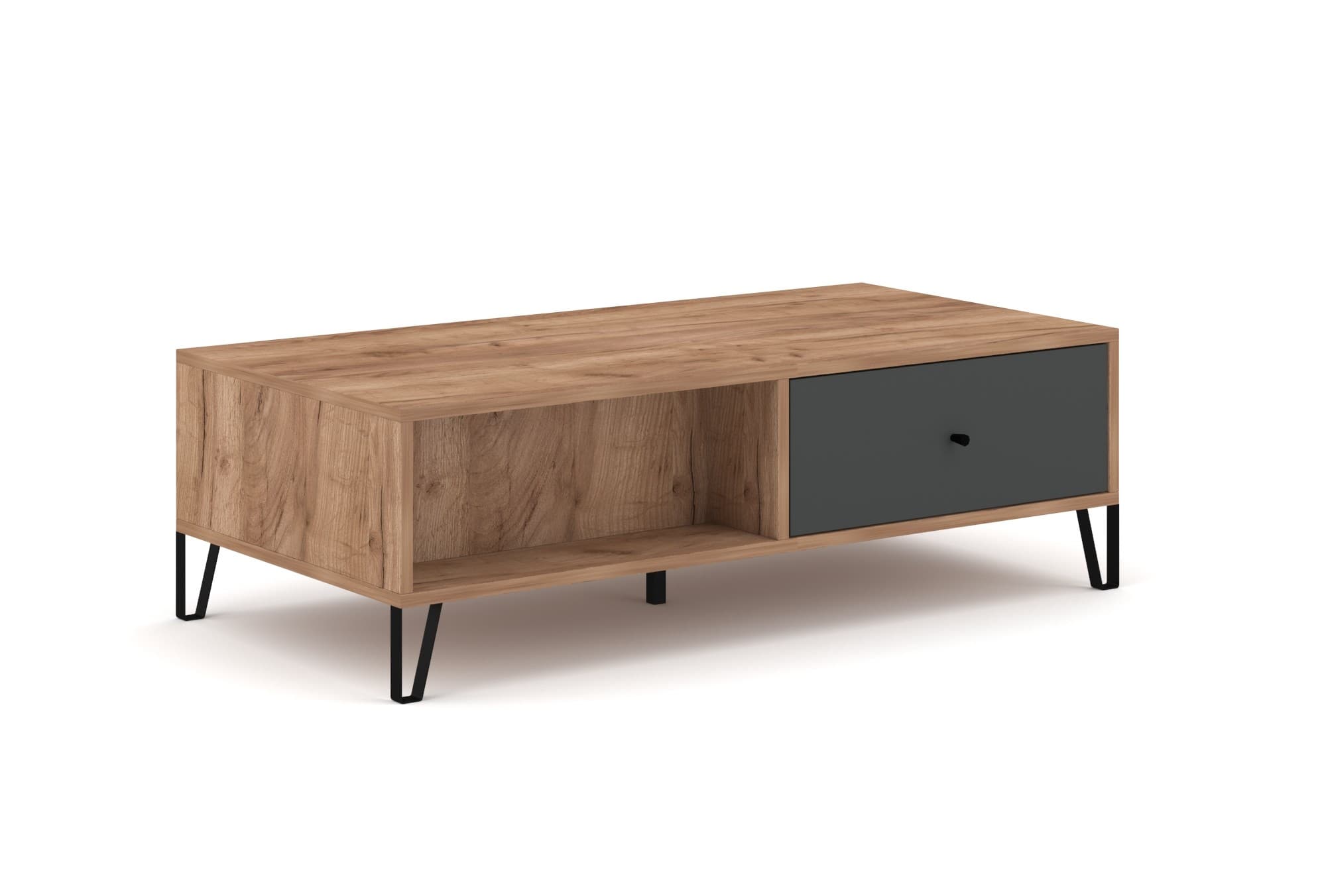 Konferenčný stolík Bilbao 110 cm cm dub remeselný tabak/grafit 1