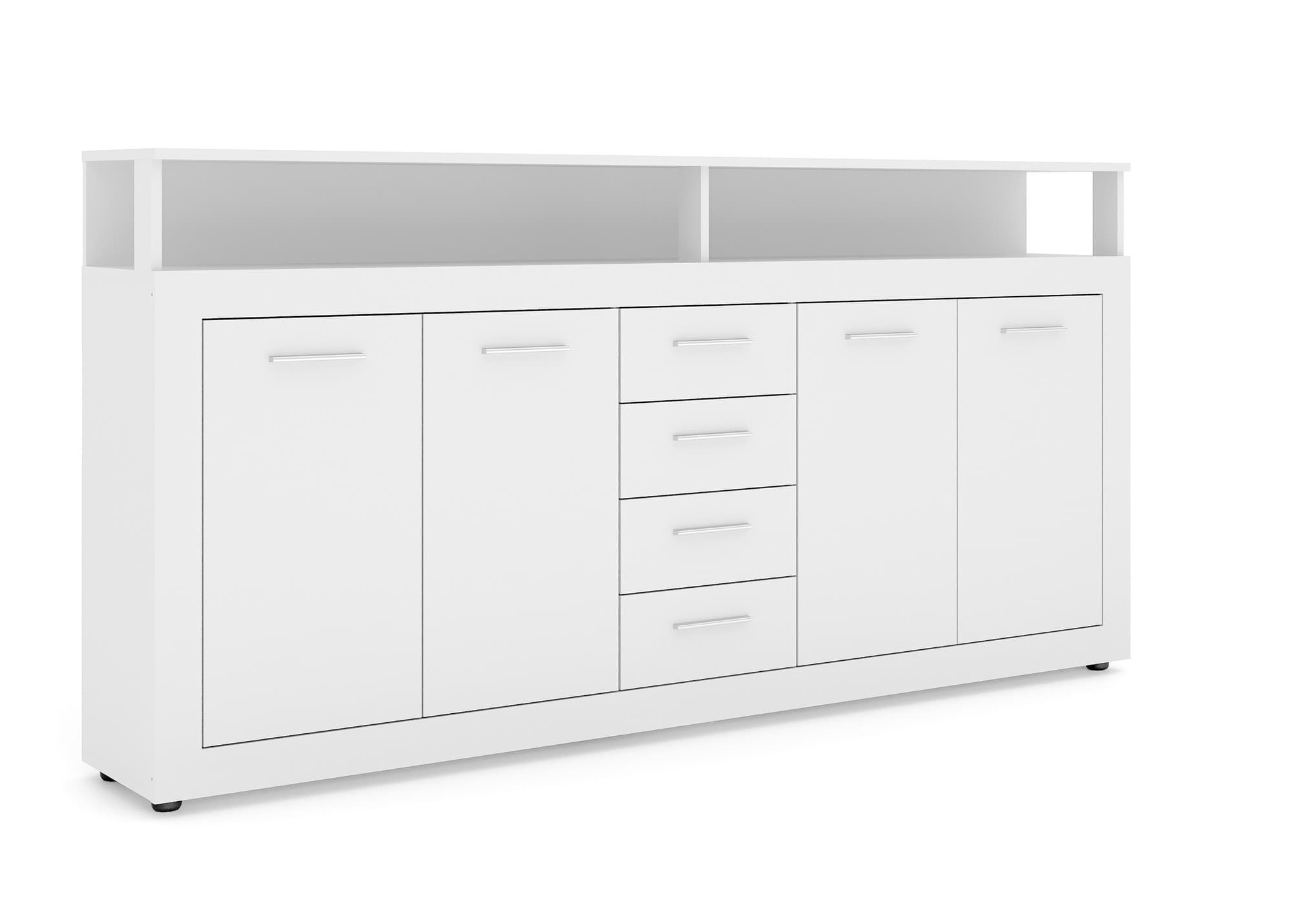 Komoda Luna 190 cm biela