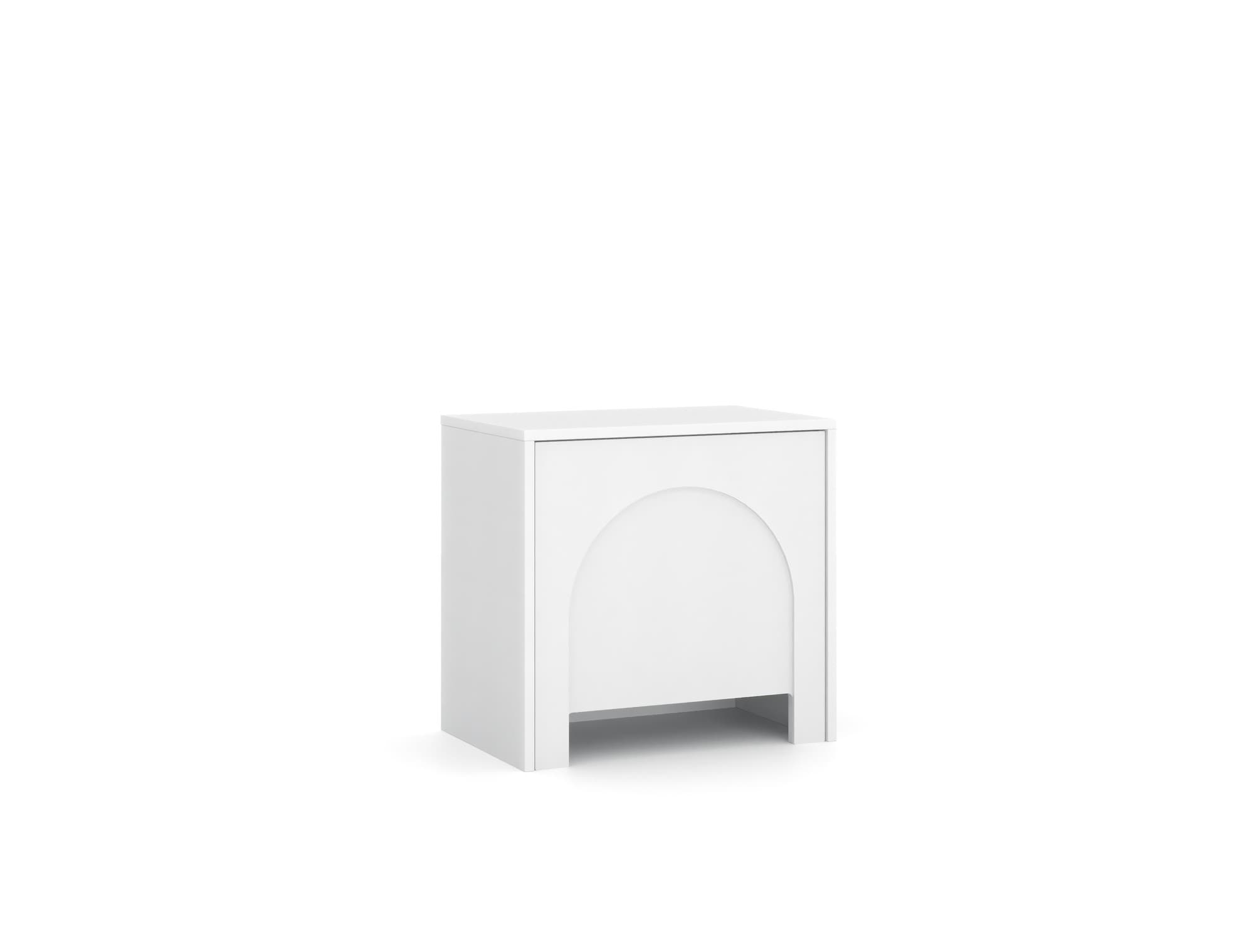 Nočný stolík Arco 50 cm biela