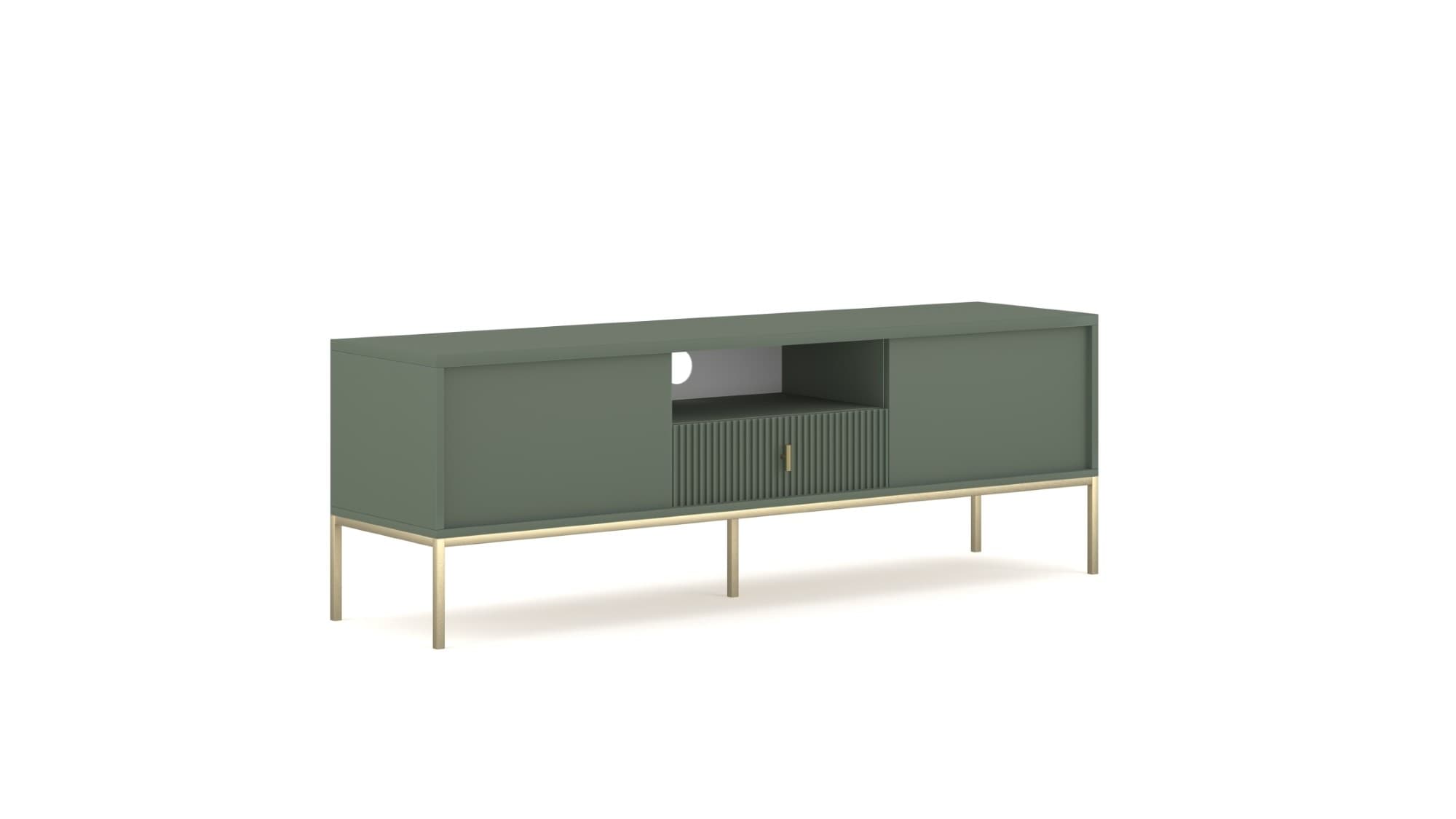 TV stolík Maggiore 154,5 cm zelená/zlatá 1