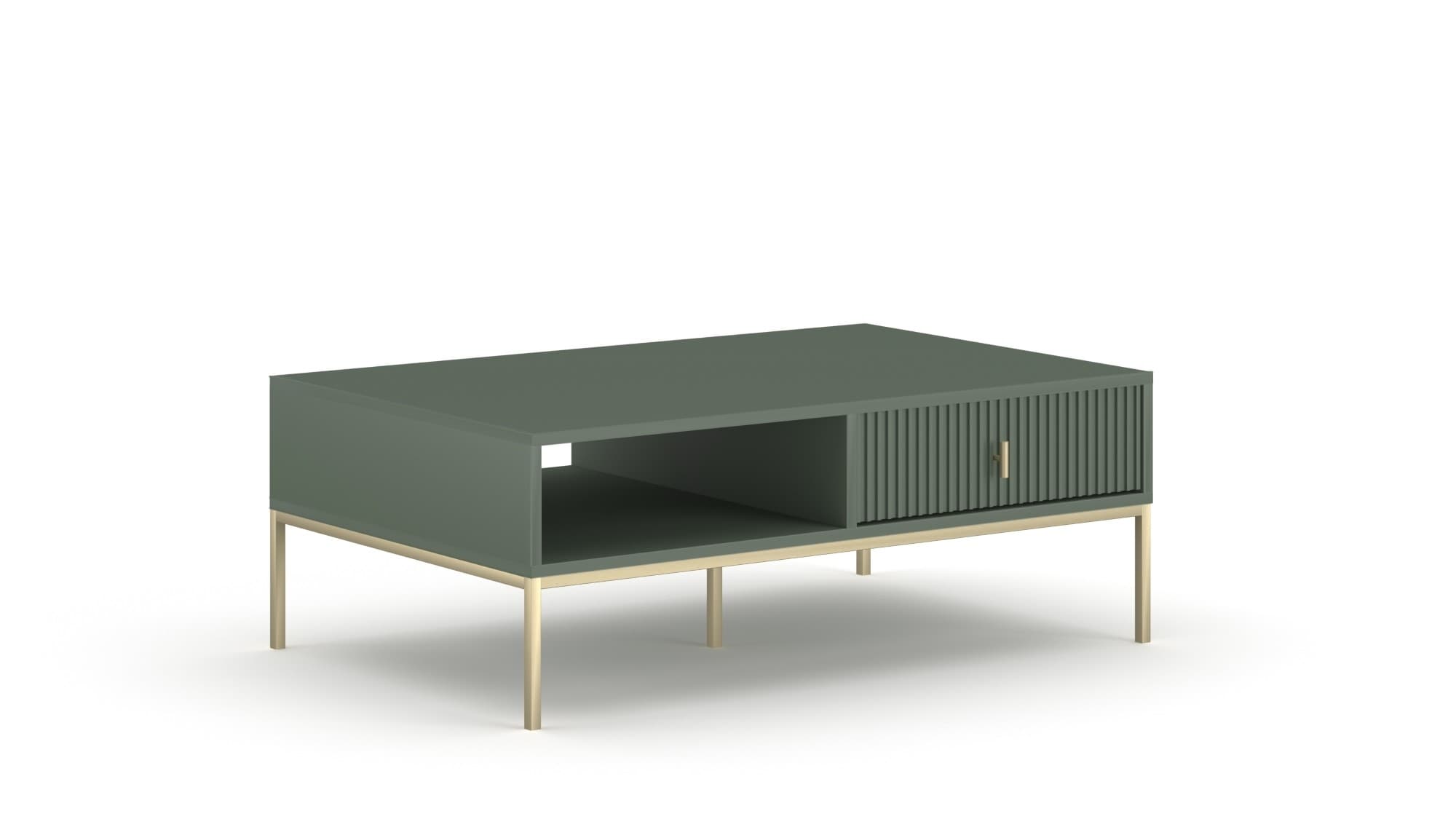 Konferenčný stolík Maggiore 104 cm zelený/zlatý 1