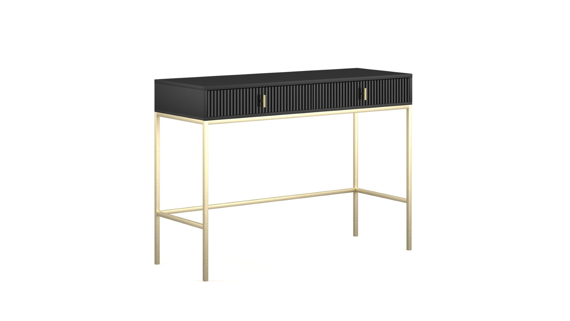 Toaletný stolík Maggiore 104 cm čierny/zlatý