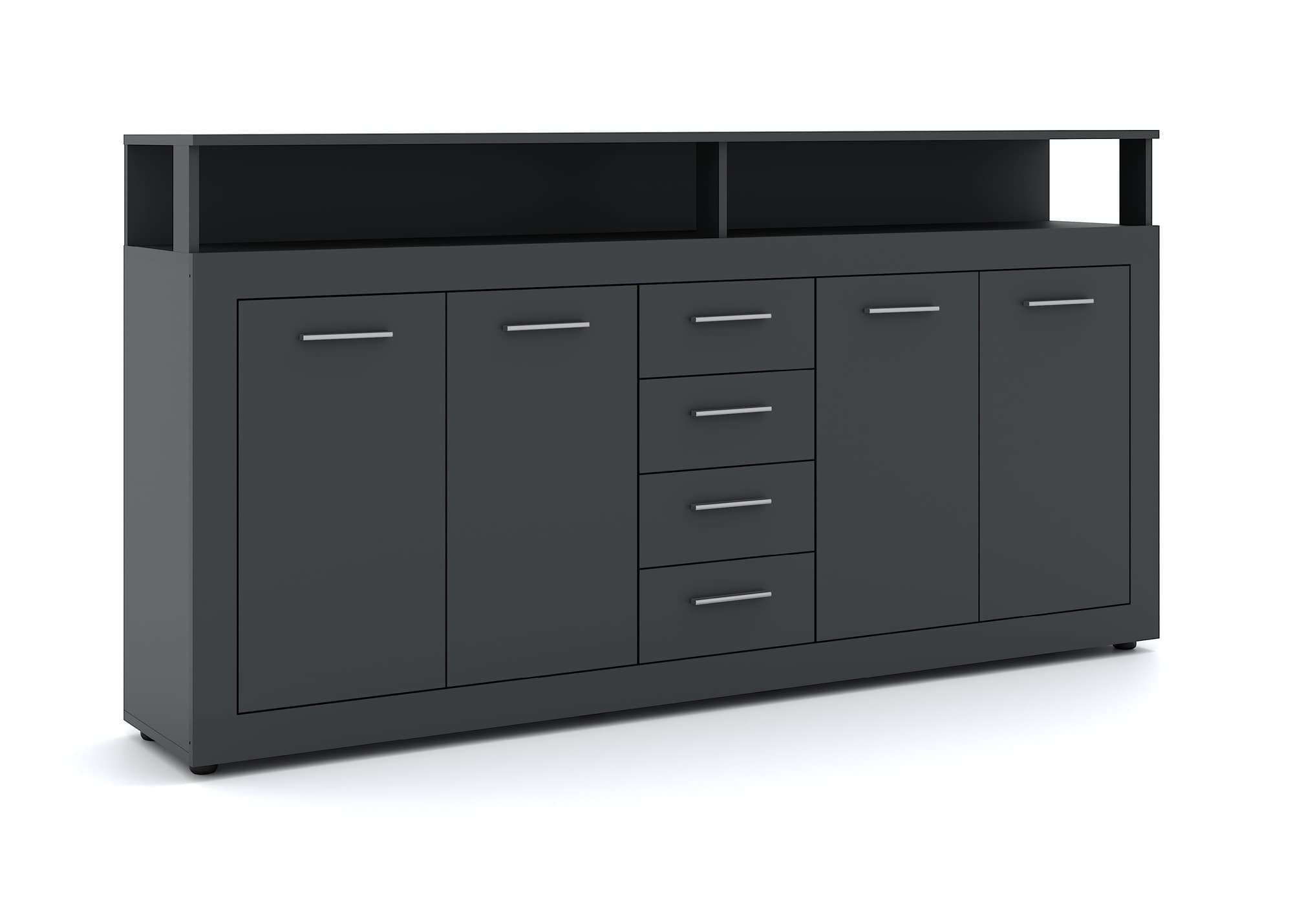 Komoda Luna 190 cm antracit