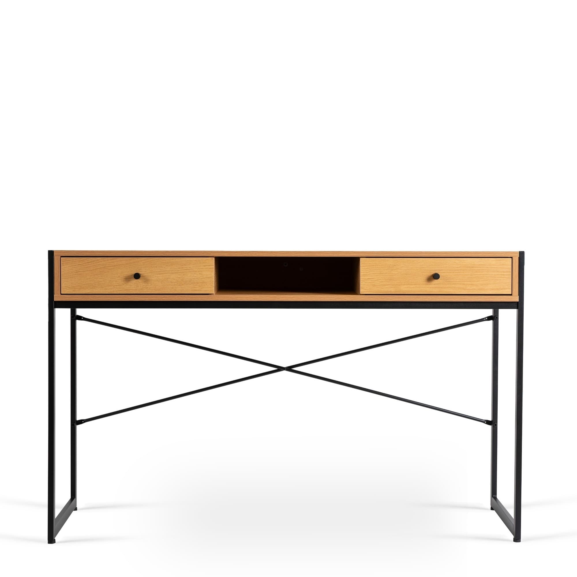 Písací stôl so zásuvkami Rex 123 cm dub Craft zlatý/čierny 1