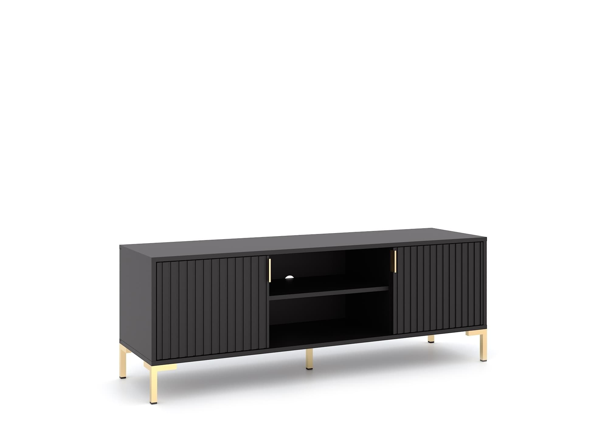 TV stolík Flinn 140 cm čierny