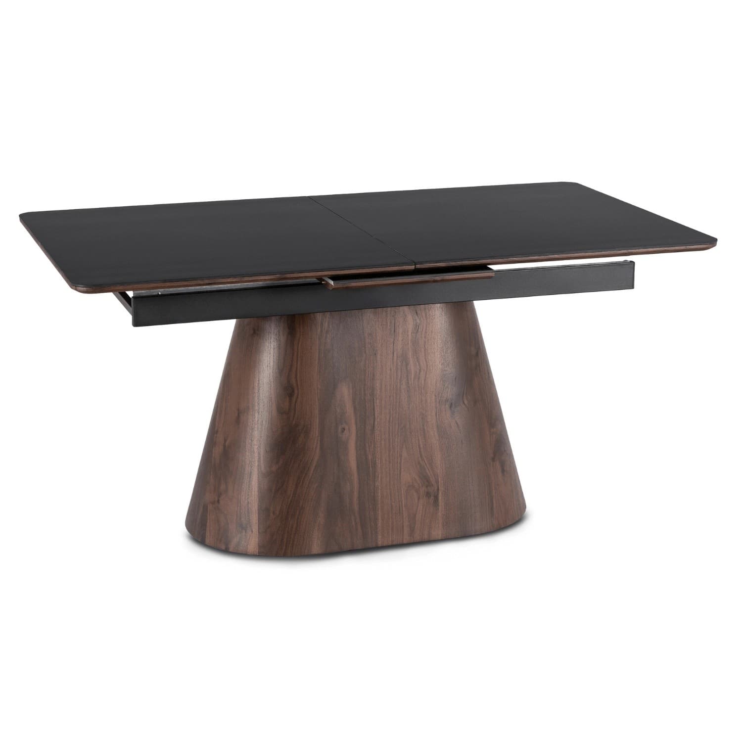 Jedálenský rozkladací stôl Lizbona 160/200 cm z masívu čierny/orech 1