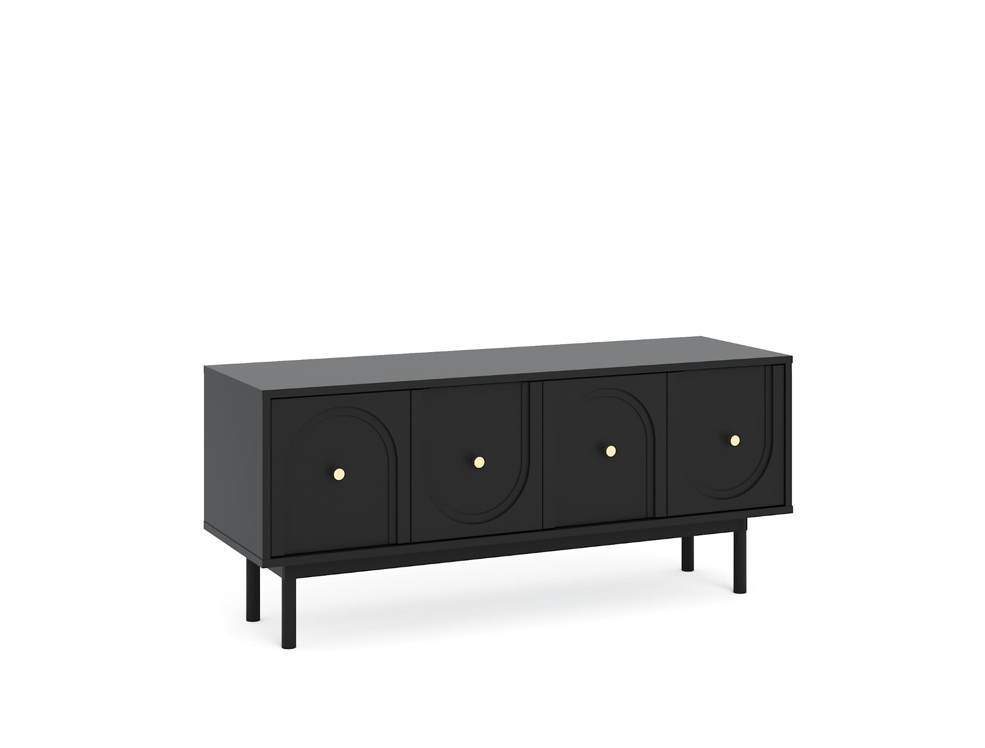 TV stolík Mazoma 154 cm čierny/zlatý 1