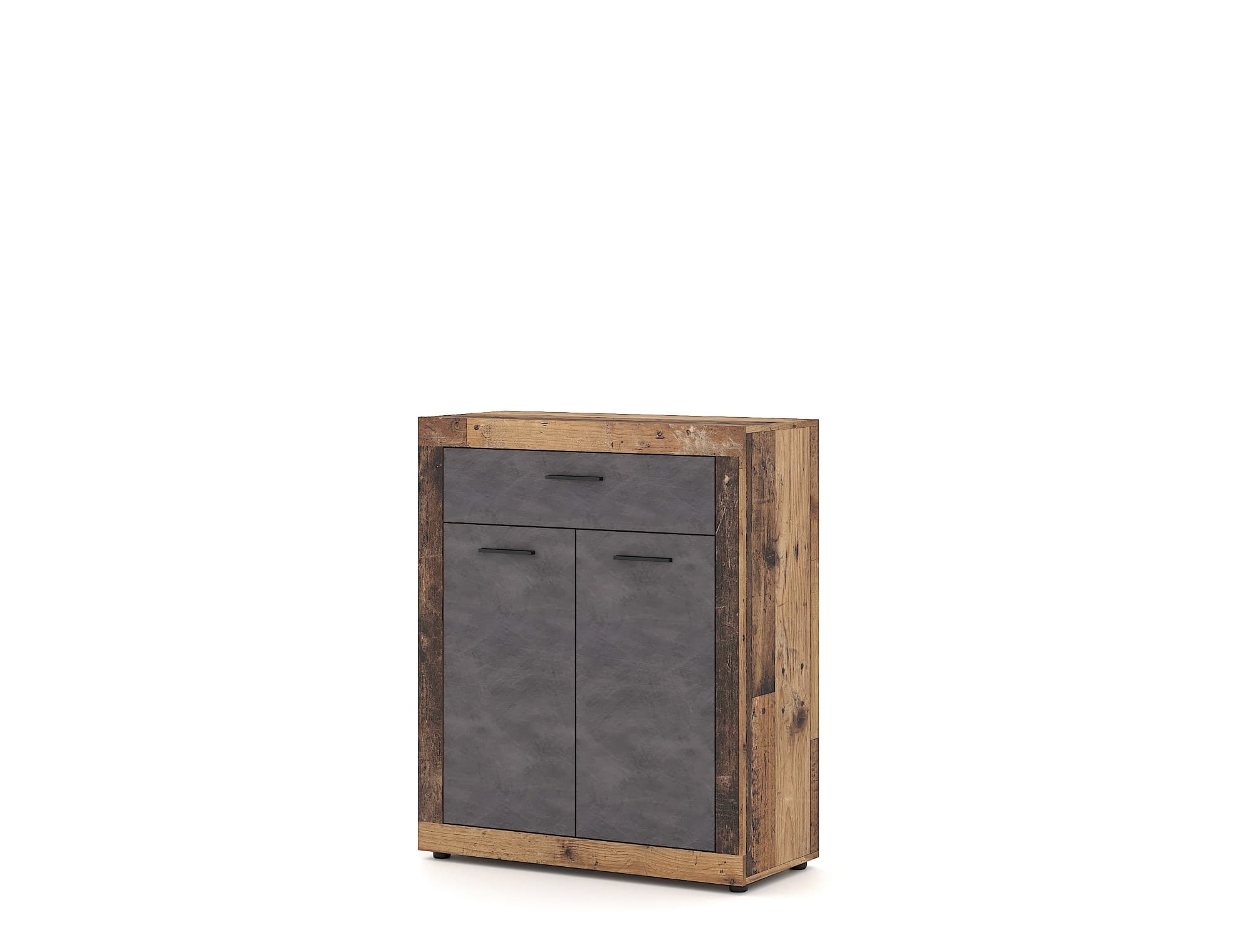 Komoda Luna 89,9 cm dub Matera tmavý/šedá 1