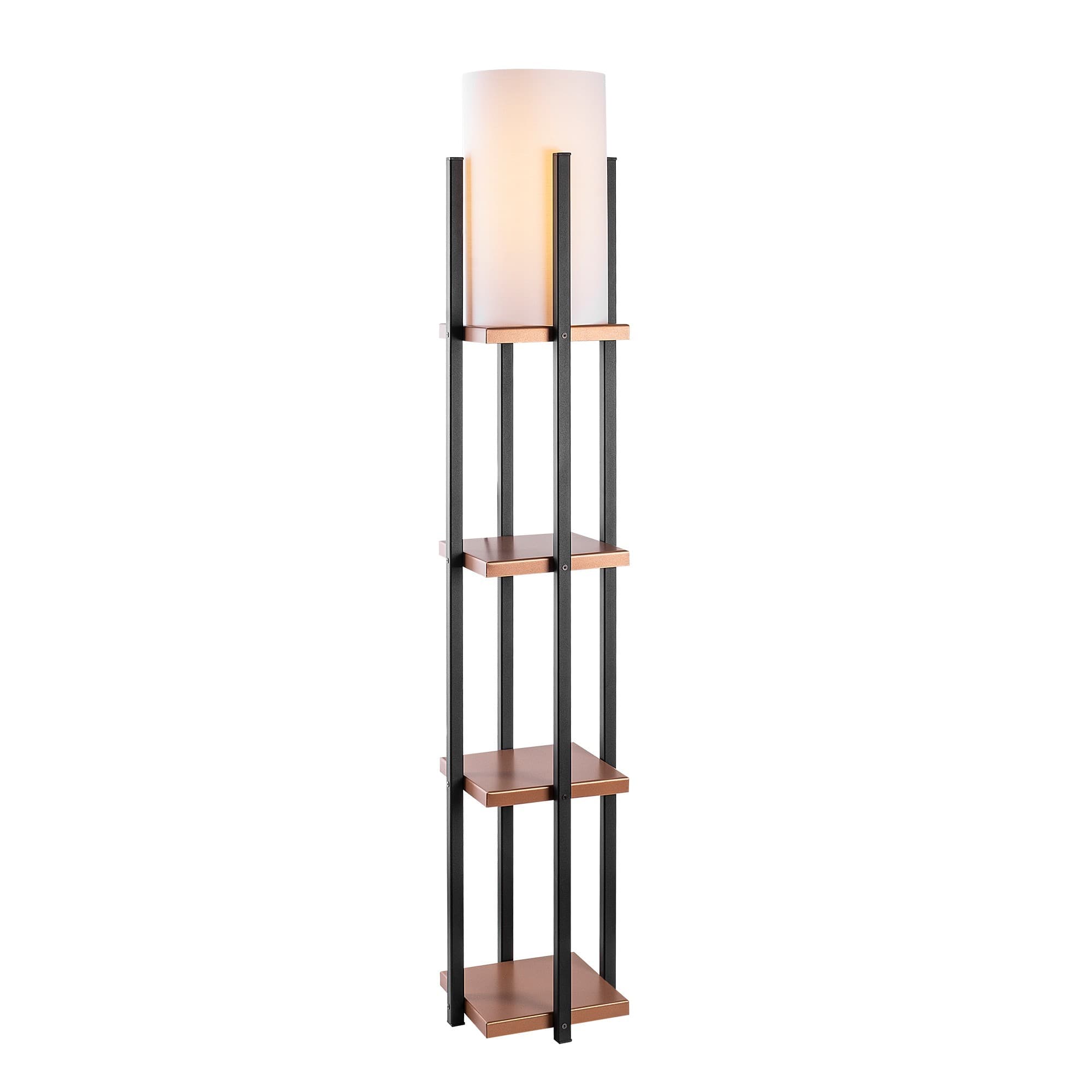 Stojacia lampa Nora VI čierna matná/medená 1
