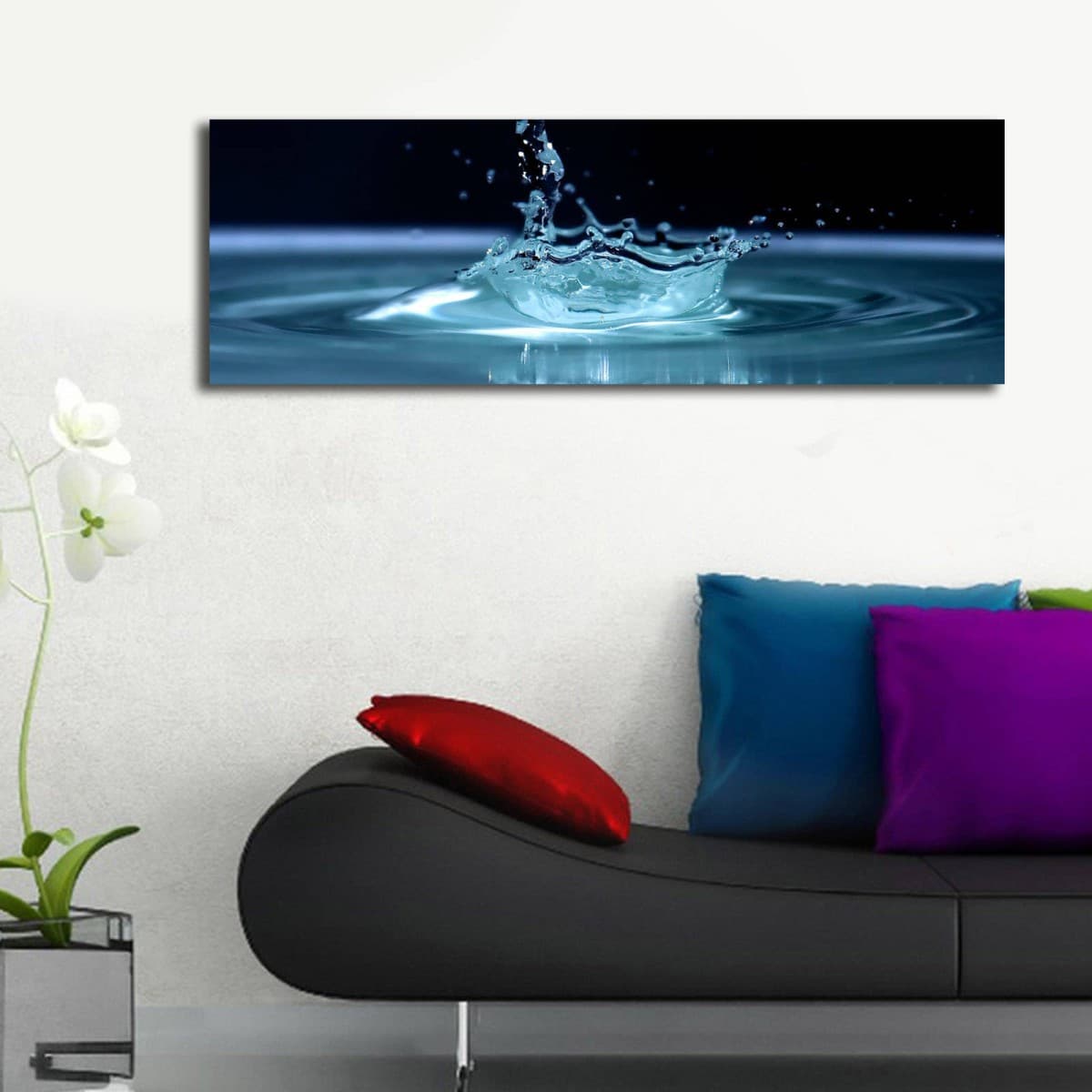 Obraz s LED osvetlením KVAPKA VODY 41 30 x 90 cm 1