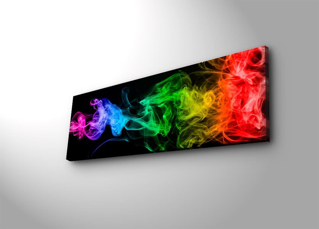 Obraz s LED osvetlením FAREBNÁ HMLA 67 30 x 90 cm 1
