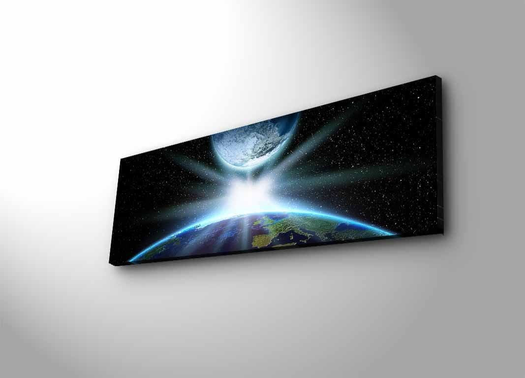 Obraz s LED osvetlením ZÁBLESK VE VESMÍRU 30 x 90 cm 1